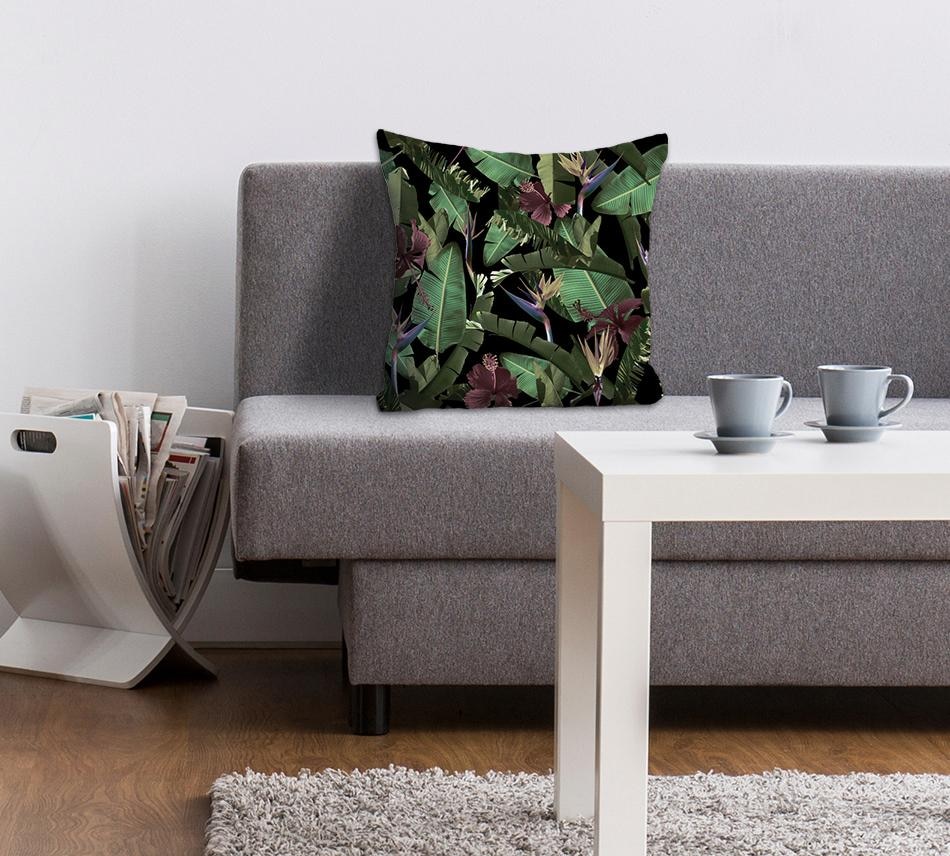 queence Dekokissen »Blätter« Kissenhülle ohne Füllung, 1 Stück