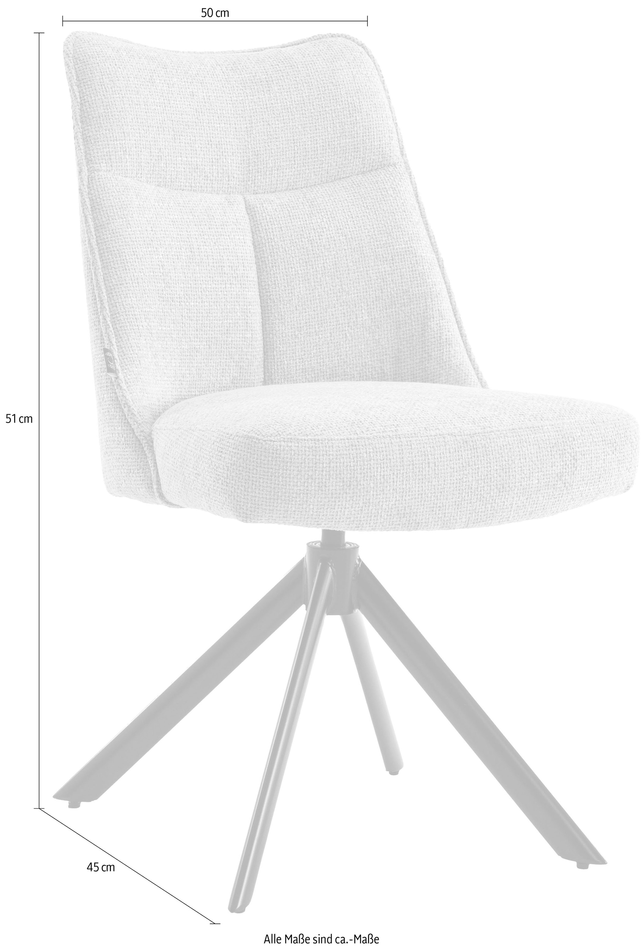 Home affaire Chaise pivotante »Corda« (Ensemble) 2 cuissuperbe apparence