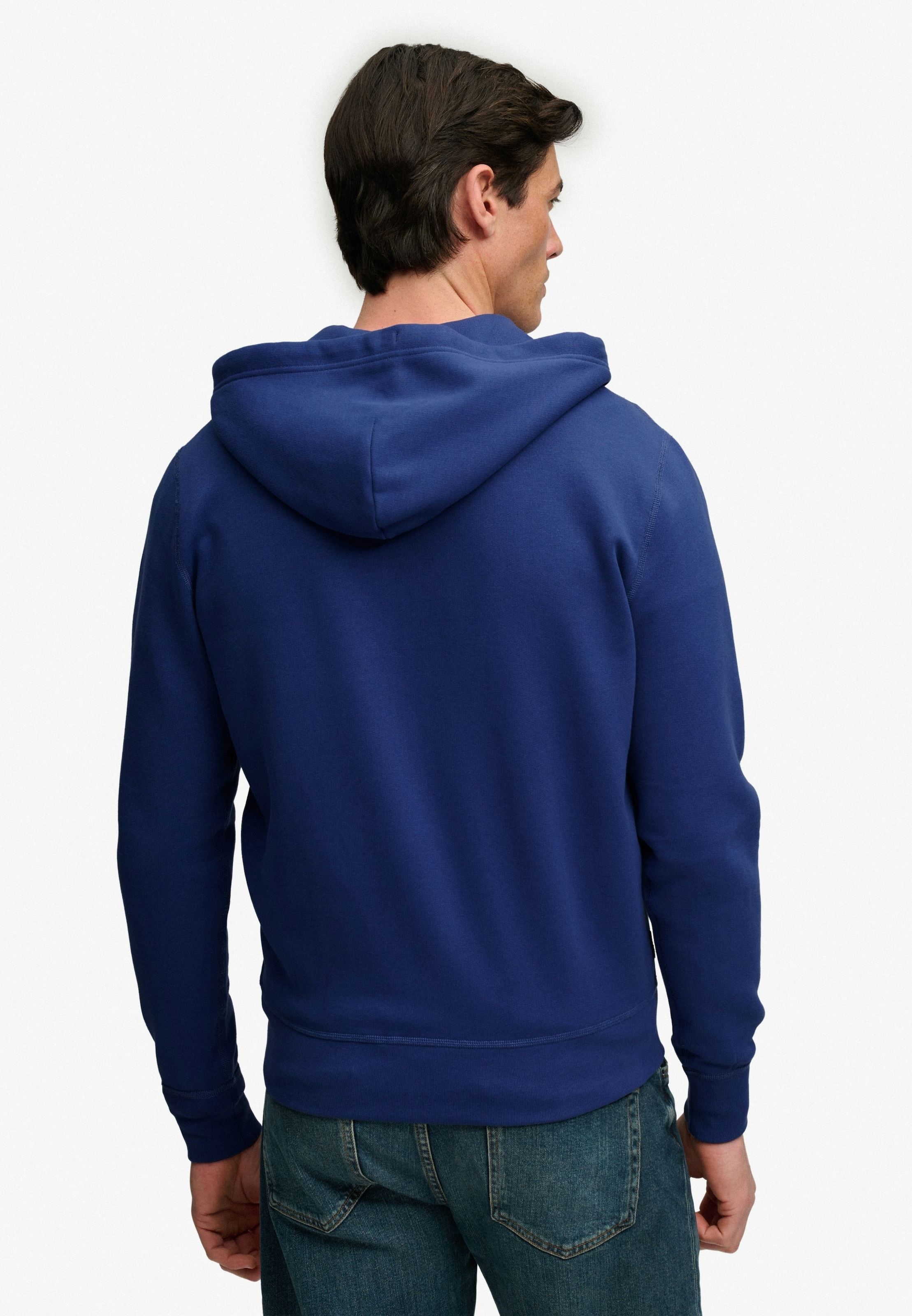 Superdry Sweat à capuche »ESSENTIAL SDCO LOGO ZIPHOOD« mélange coton, coupe régulière