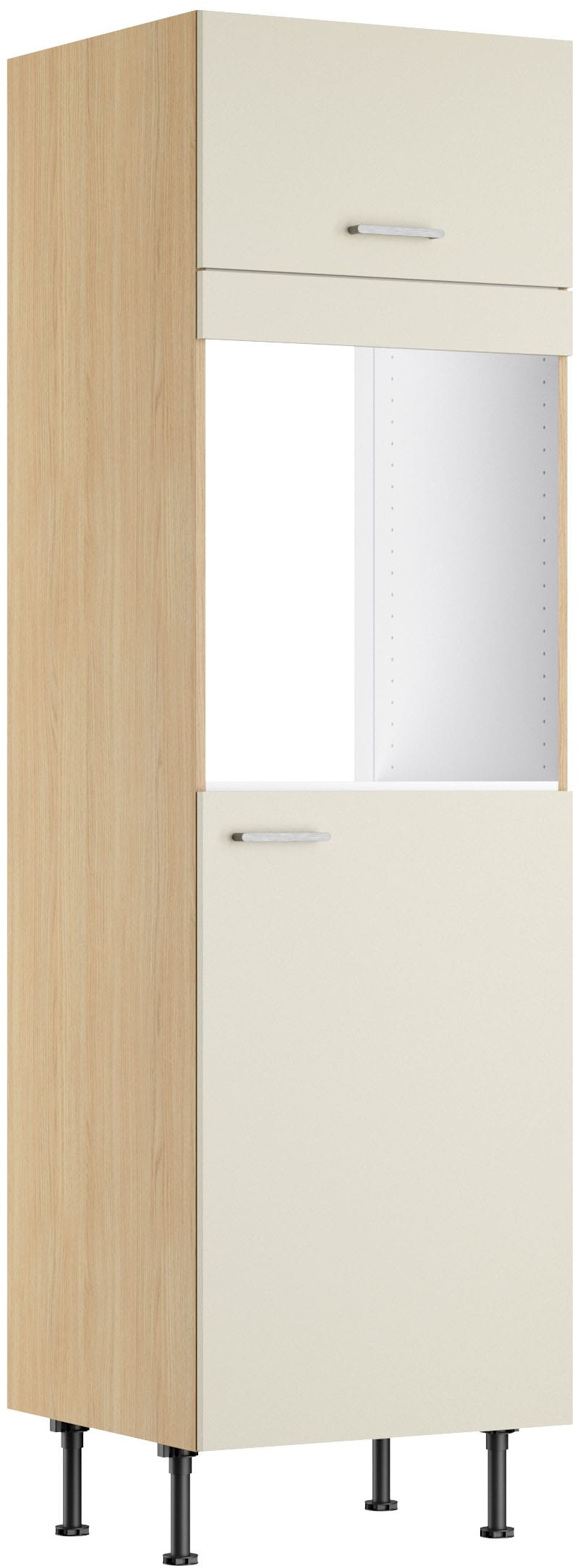 KOCHSTATION Backofen/Kühlumbauschrank »KS-Lucy« Breite 60 cm, mit 1 Tür, 1 Klappe, Soft-Close, höhenverstellbare Füsse