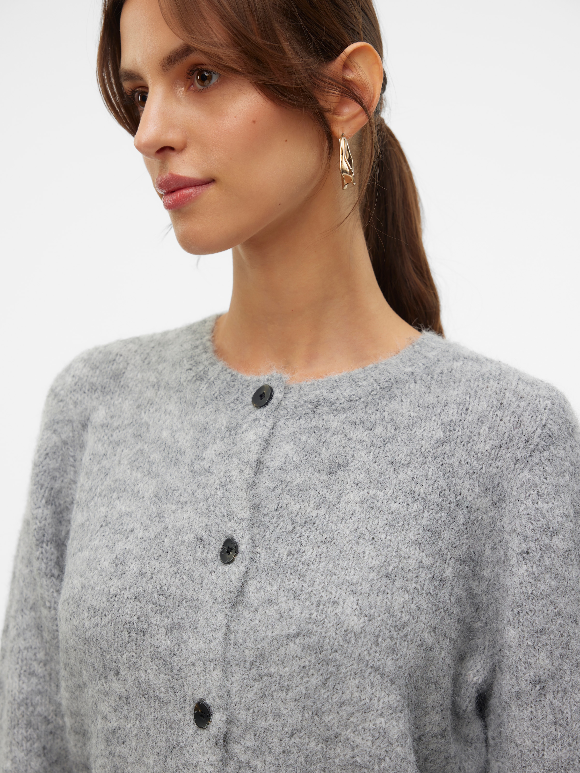 Vero Moda Strickjacke »VMNOVAH LS O-NECK BUTTON CARDI GA NOOS«