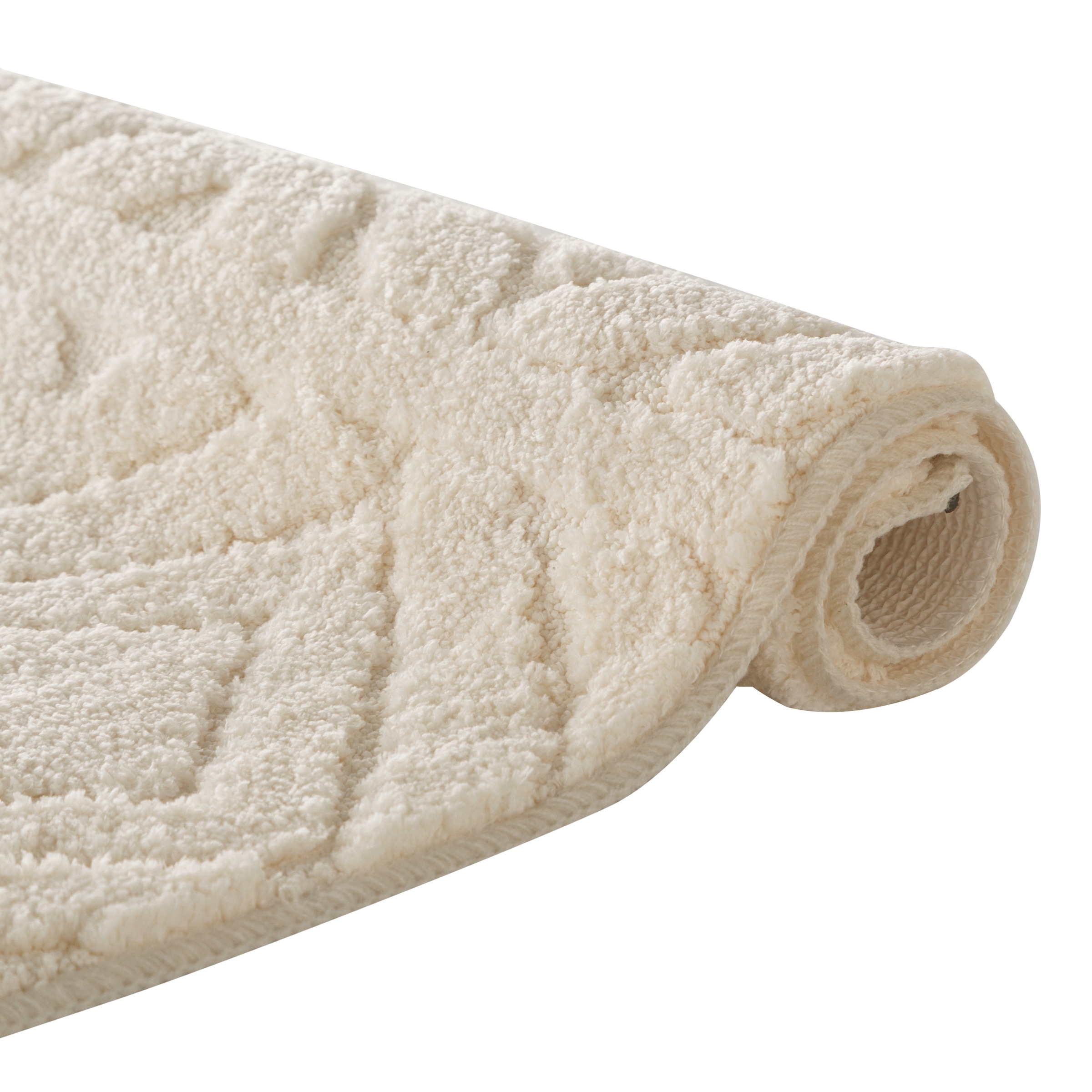 my home Tapis de bain »Louvres, Badvorleger, Badezimmer Teppich, Duschvorleger« Höhe 10 mm Badteppich, Uni Farben, Hoch-Tief Effekt, Boho-Style