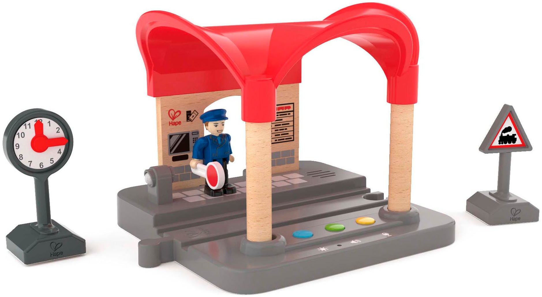 Hape Bâtiment de train jouet »Bahnhof mit Durchsagefunktion« mit Soundeffekt