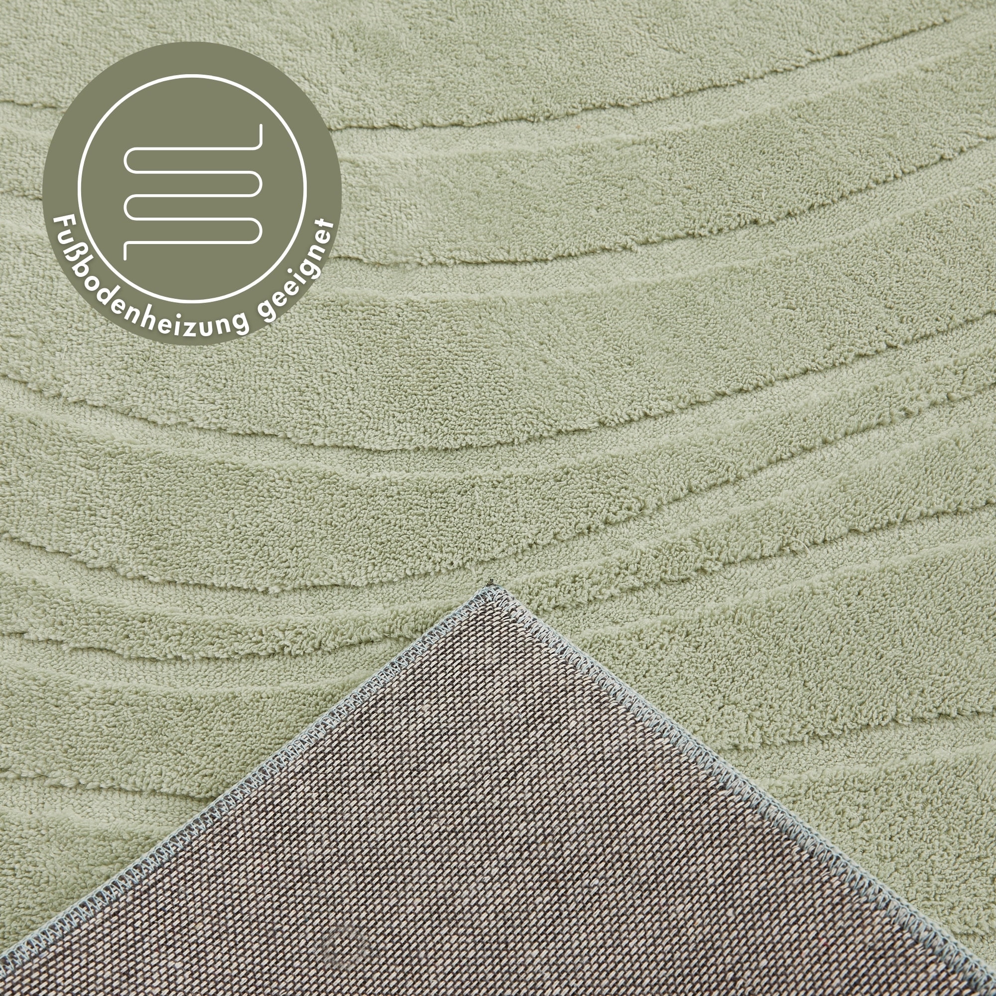 Andiamo Tapis »Dale« Rectangulaire 10 mm Höhe Couleurs unies, structure en relief, effet carving, salon