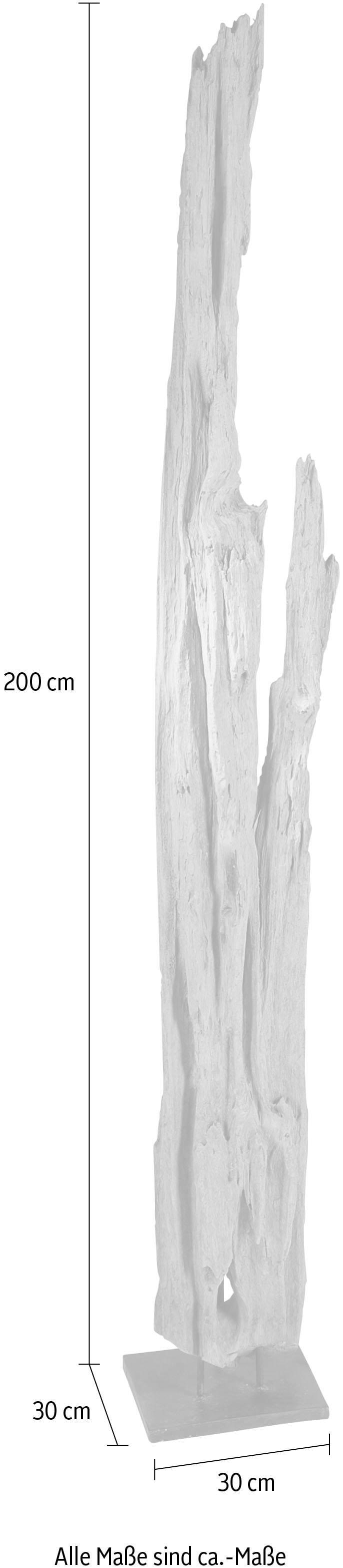 SIT Objet décoratif »Pucón Treibholzskulptur aus recyceltem Teakholz mit Mahagoni-Fuss« Chaque sculpture est une pièce unique en teck recyclé