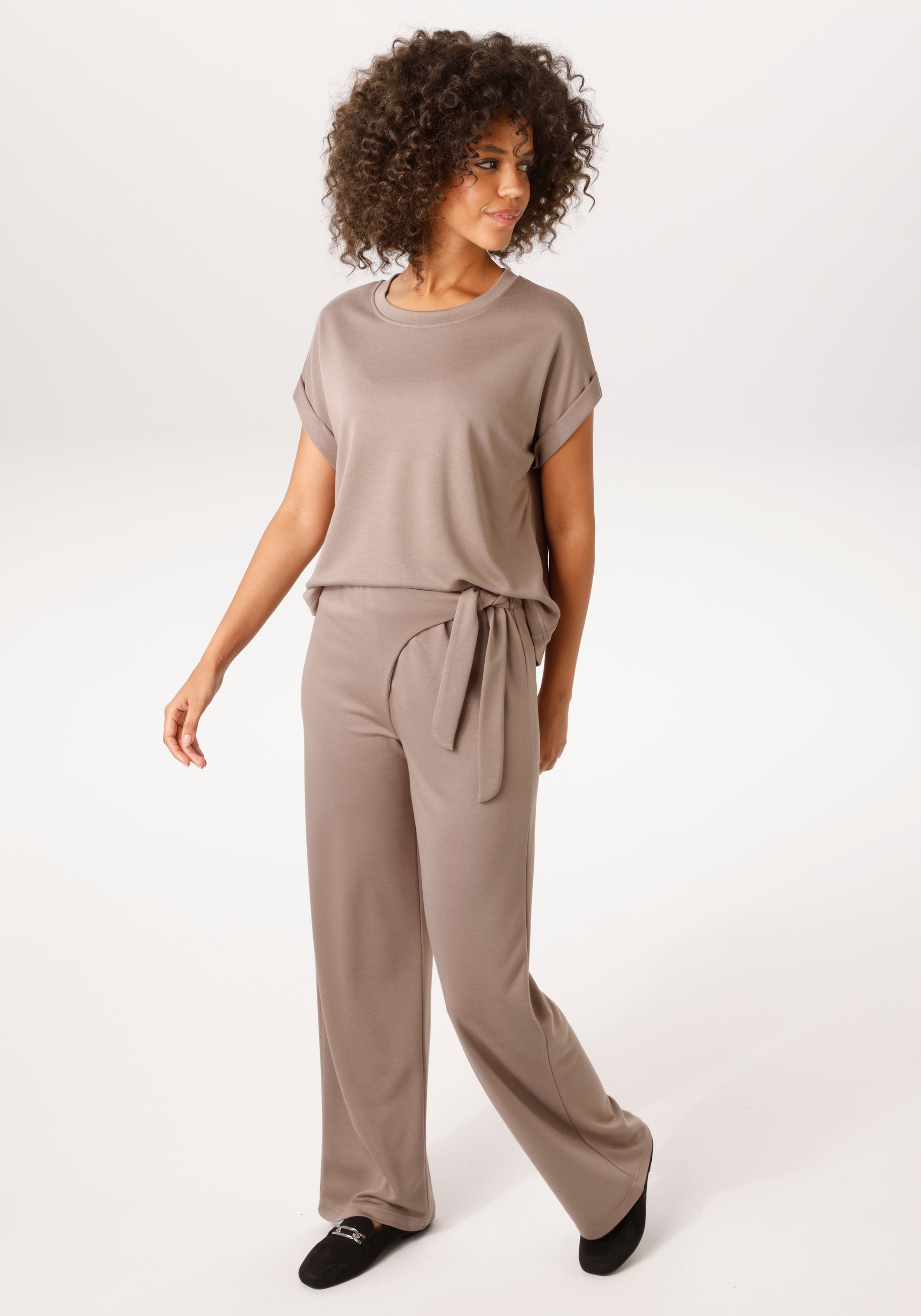 Aniston CASUAL Schlupfhose  mit seitlichem Bindeband
