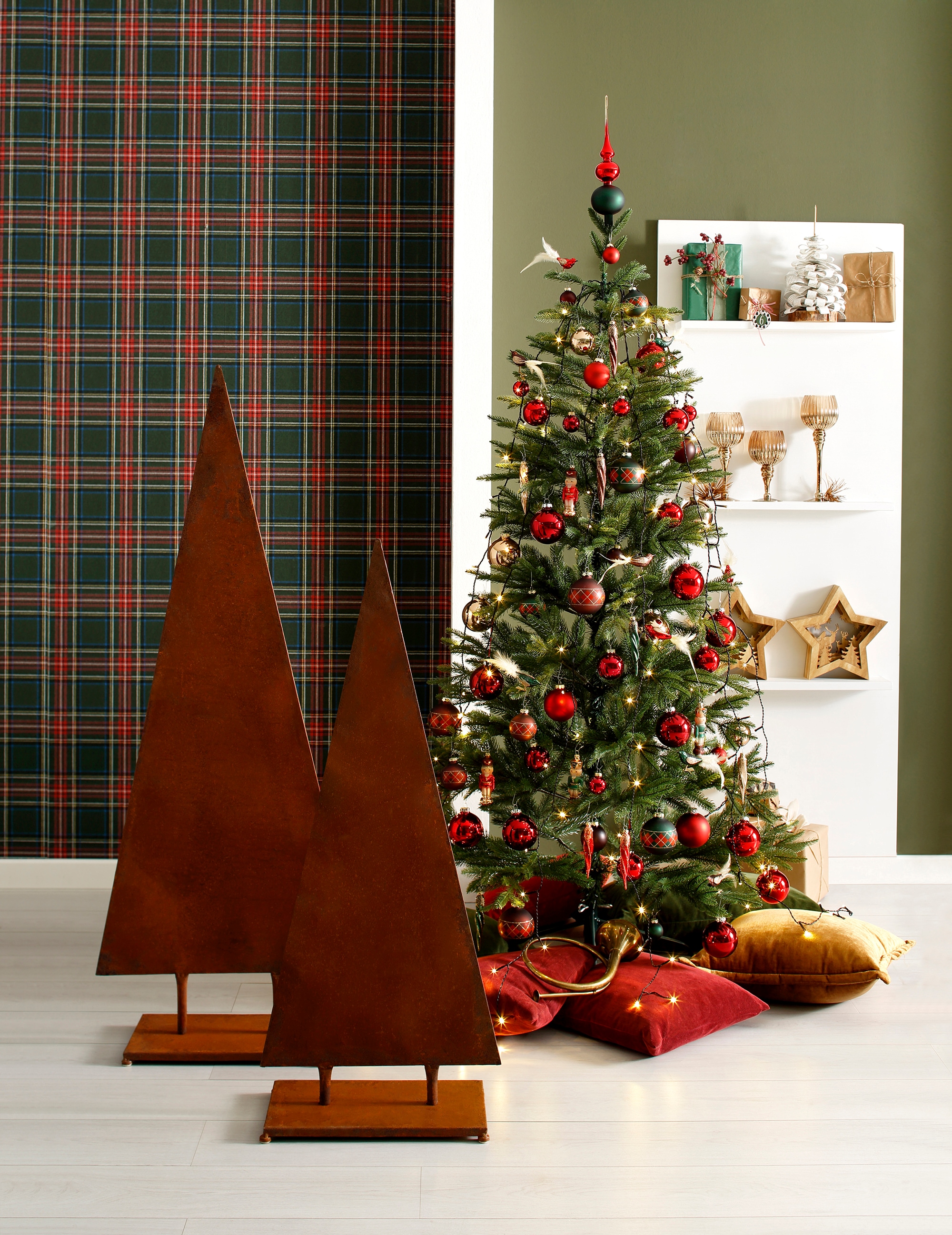 Myflair Möbel & Accessoires Künstlicher Weihnachtsbaum »Weihnachtsdeko, Green, künstlicher Christbaum, Tannenbaum« mit biegsamen Zweigen