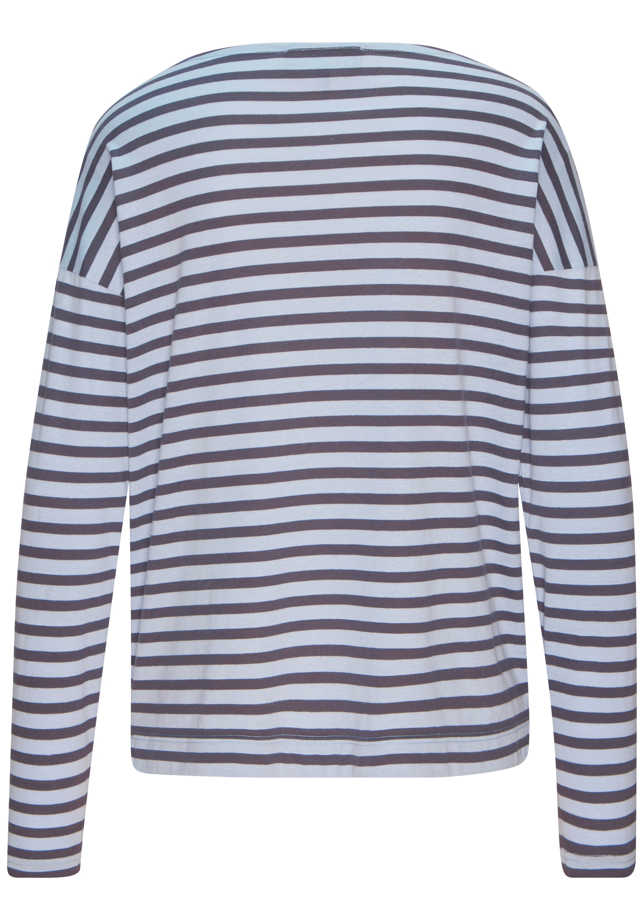 Elbsand T-shirt à manches longues »Tooske« avec motif rayé, impression logo discrète, casual