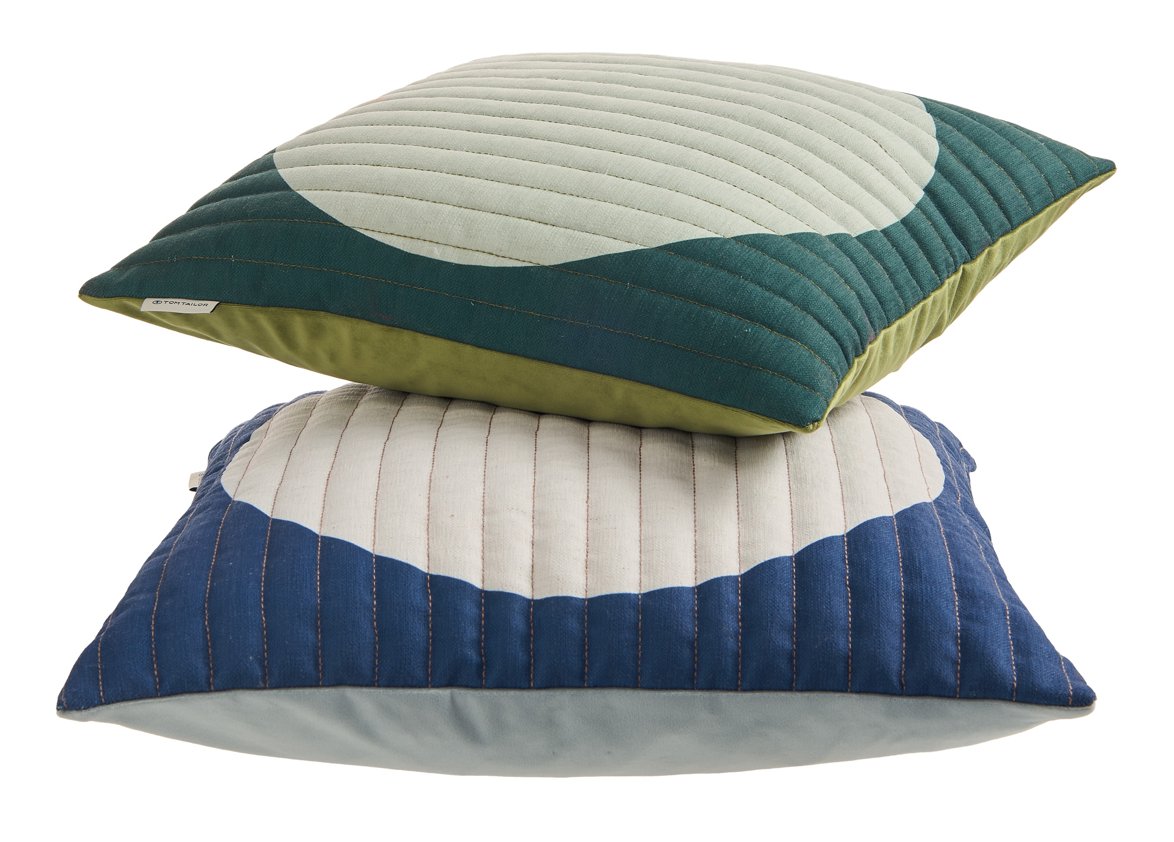 TOM TAILOR HOME Dekokissen »Circle« mit graphischen Steppungen