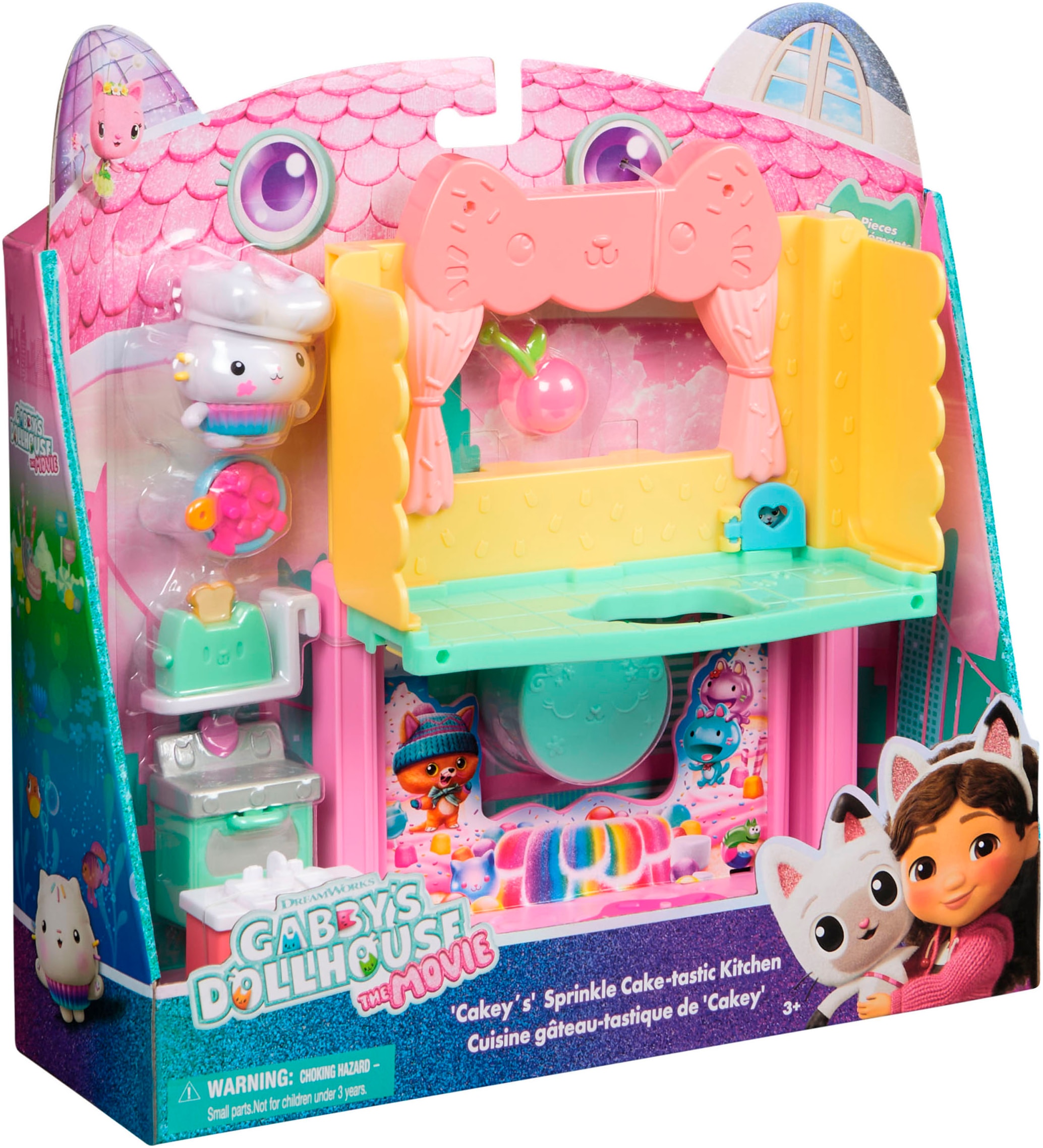 Spin Master Monde de jeu »Gabby’s Dollhouse: Der Film – Portal Raum« Cakeys zuckersüsse Sprinkleküche"
