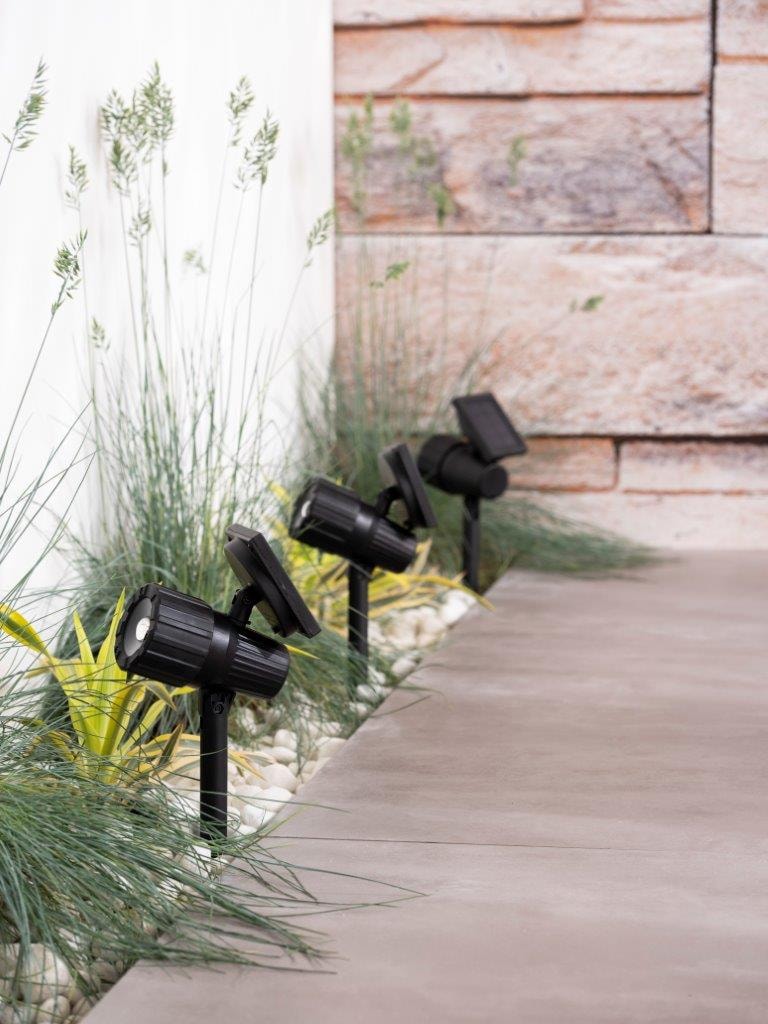 LUXFORM Gartenstrahler »Solar-Erdspiessleuchte - Salamanca -2 St - 20 Lumen« LED-Modul 2 Stk. Einstellbarer Scheinwerfer und Solarpanel