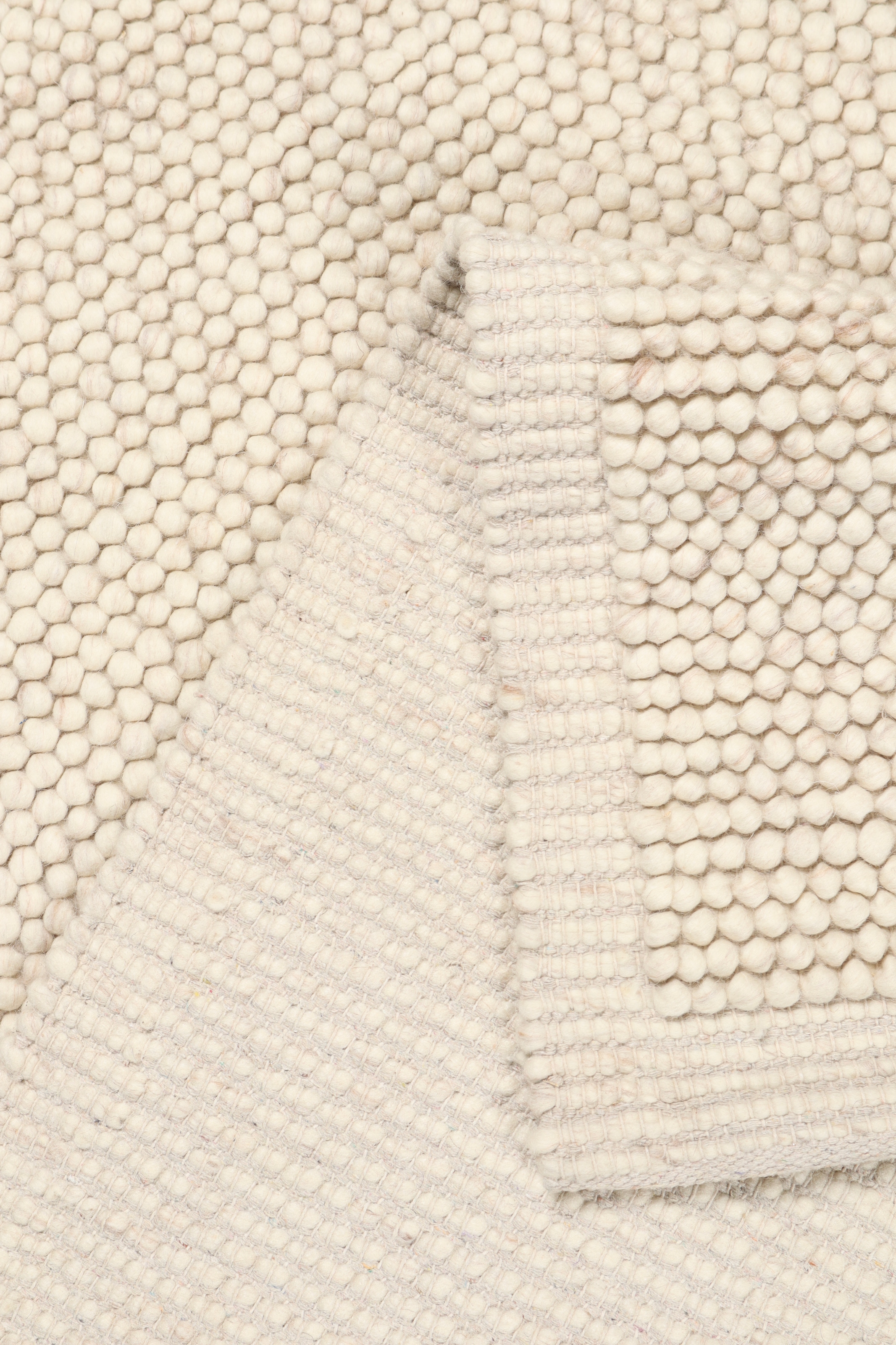 GOODproduct Tapis en laine »Wolly Rahmen, handgewebt, Wolle« Rectangulaire 14 mm Höhe einfarbig, Teppich, Wohnzimmer, Schlafzimmer, Esszimmer