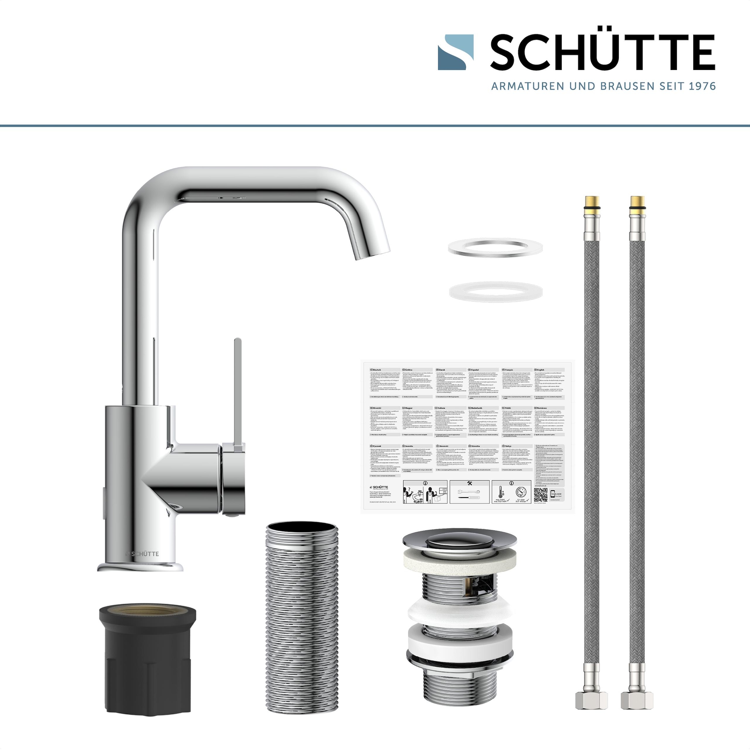 Schütte Waschtischarmatur »»LOS ANGELES«« 1 Stk. tlg. Praktische Cold-Start-Funktion zum Energiesparen