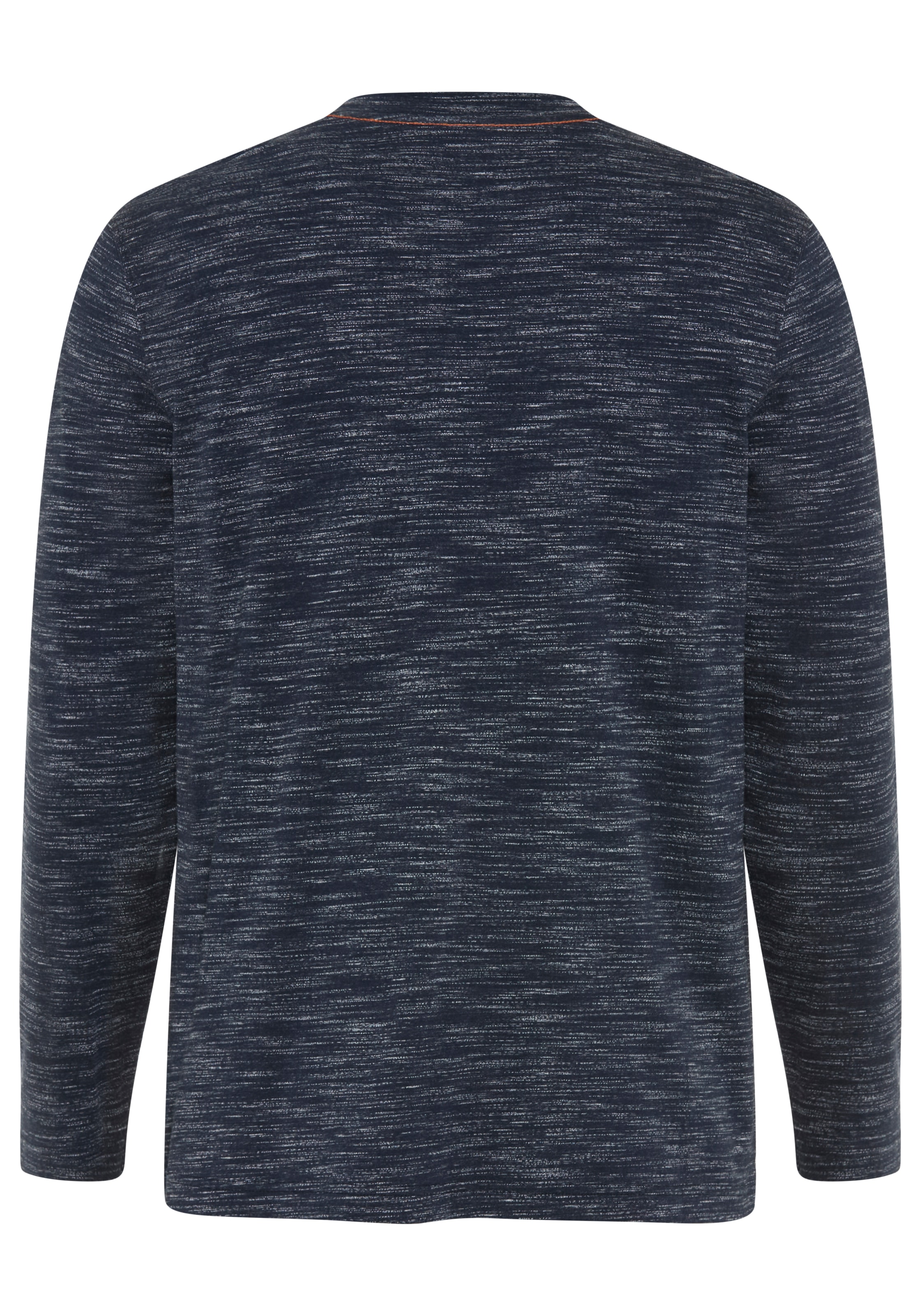 KangaROOS T-shirt à manches longues avec col rond et patte de boutonnage, manches longues, coupe ajustée