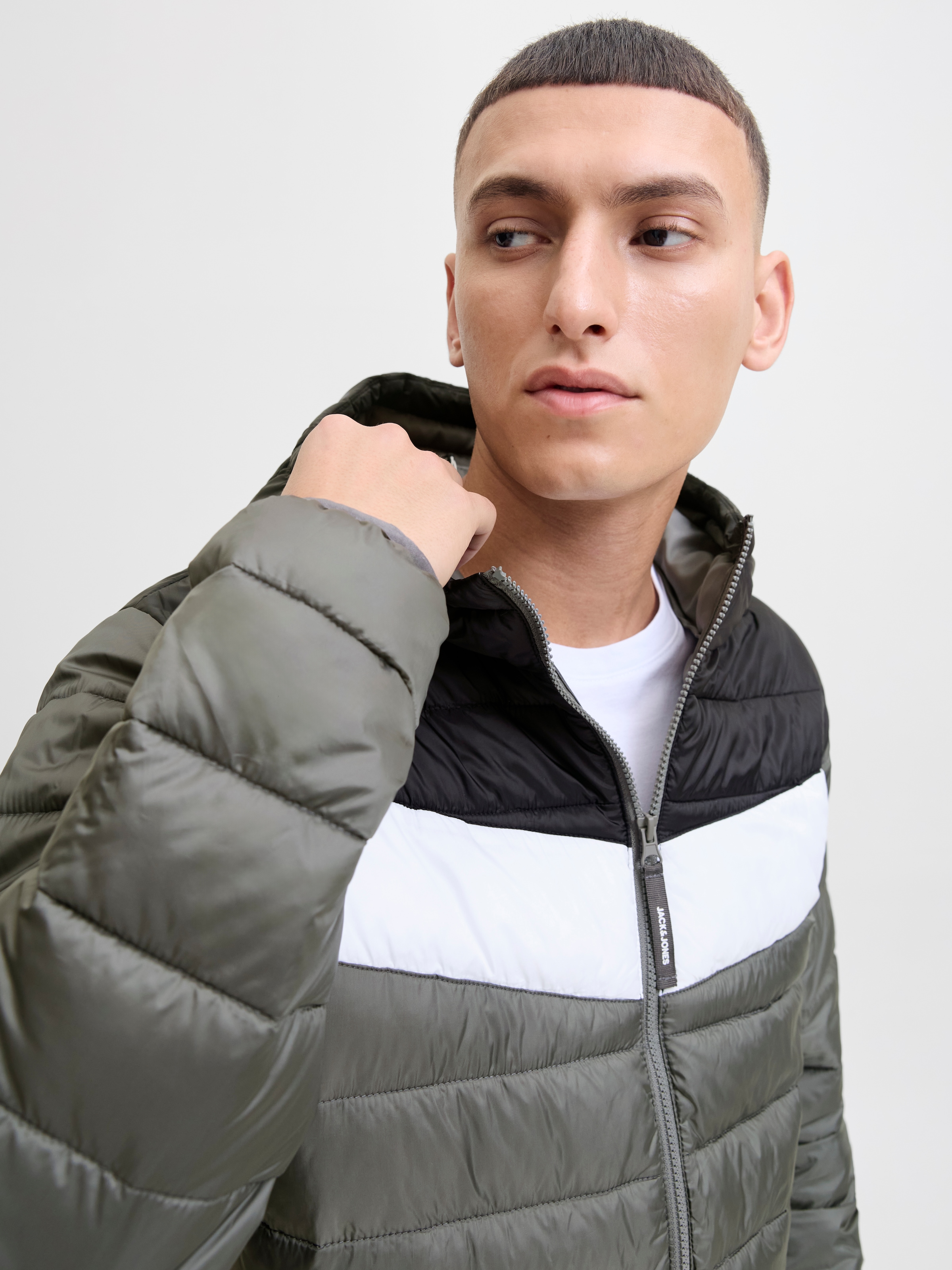 Jack & Jones Steppjacke »JJWEST LIGHT PUFFER HOOD« mit Kapuze
