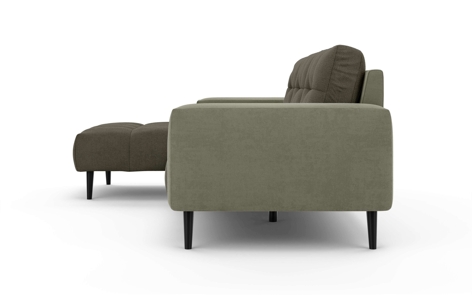 Home affaire Ecksofa »SERINE mit Recamiere rechts/links bestellbar, Masse B/H/T 253/91/161 cm« L-Form mit Wellenunterfederung, 3 Rückenkissen, ohne Bettfunktion