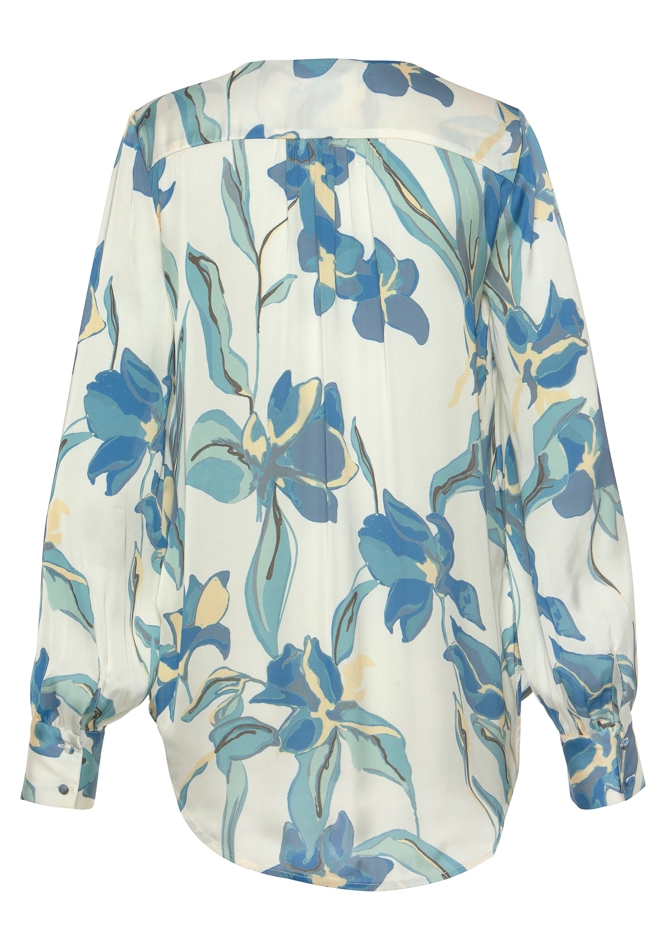 LASCANA Chemise en satin mit Blumendruck