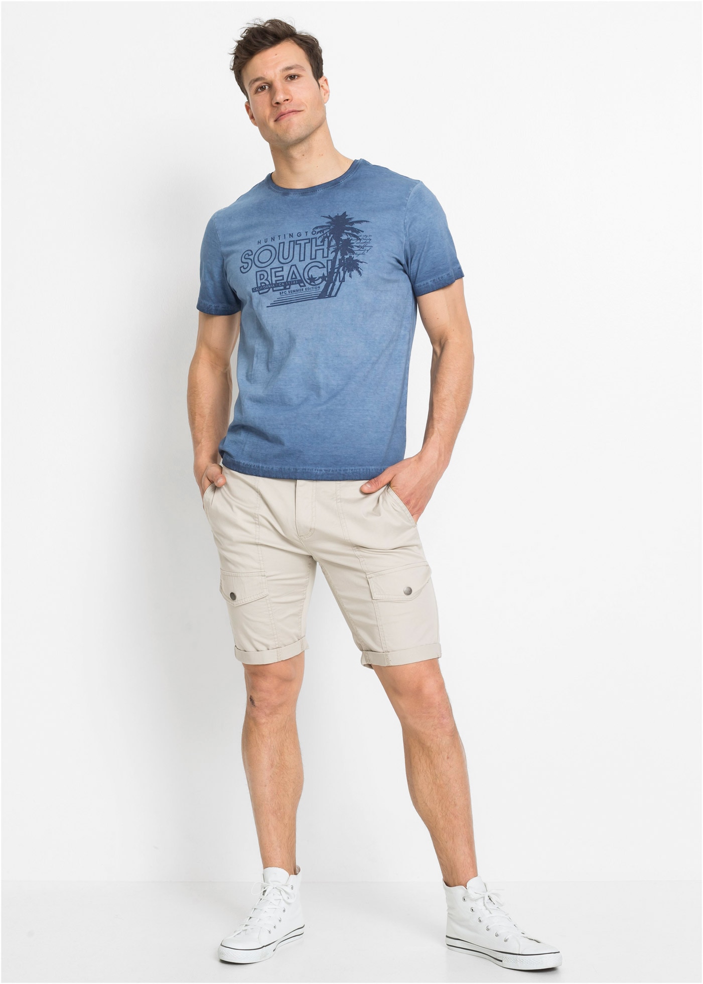 bonprix T-shirt Regular Fit, Kurzarm, mit sommerlichem Druck