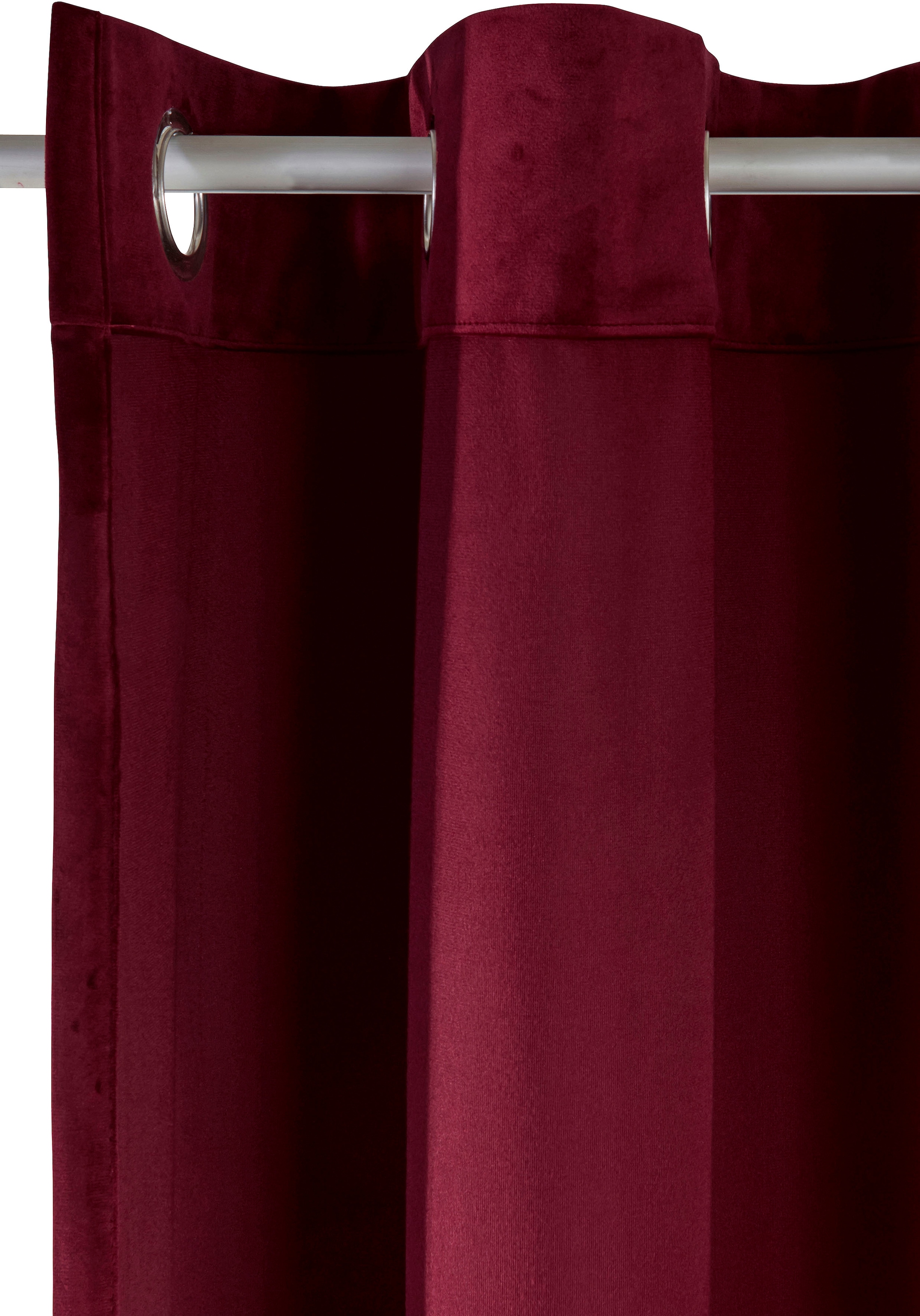 GOODproduct Rideau »Velvet Uni« Œillet 2 cuis tlg. Blickdichter Samt, 2-er Set, edel, Gardine, multifunktional,