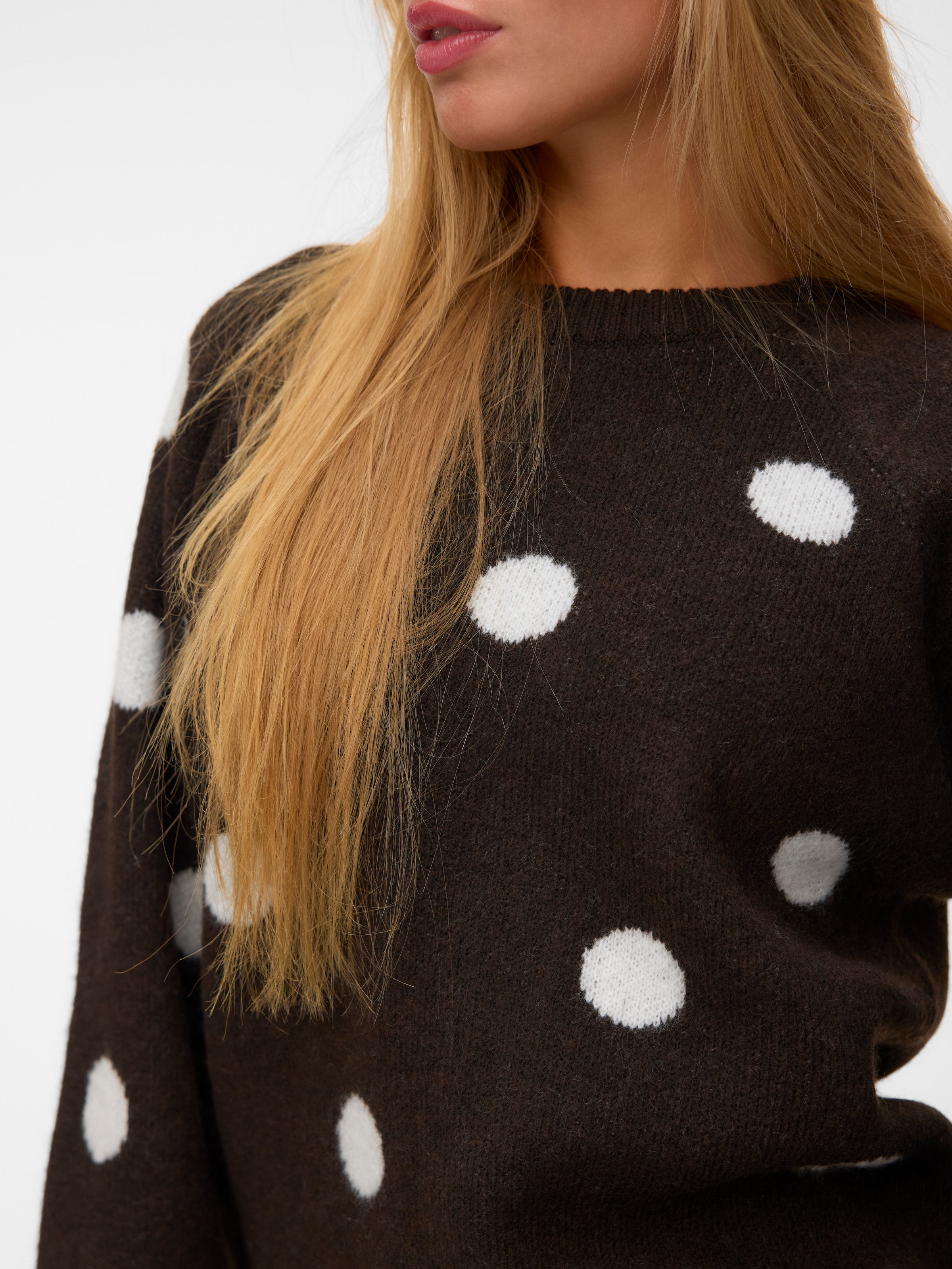 Vero Moda Pull à col rond »VMLIV LS KNIT EXP EXP« fibre synthétique