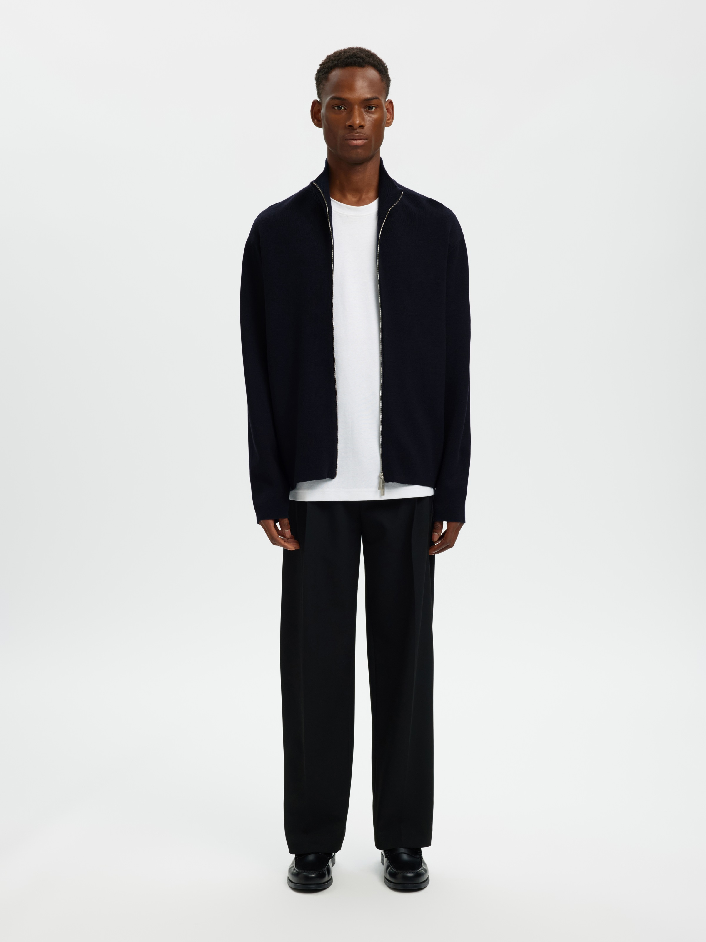 SELECTED 1100000002199 »SLMTELLER FN ZIP CARDIGAN NOOS« Viskosemischung, regular fit