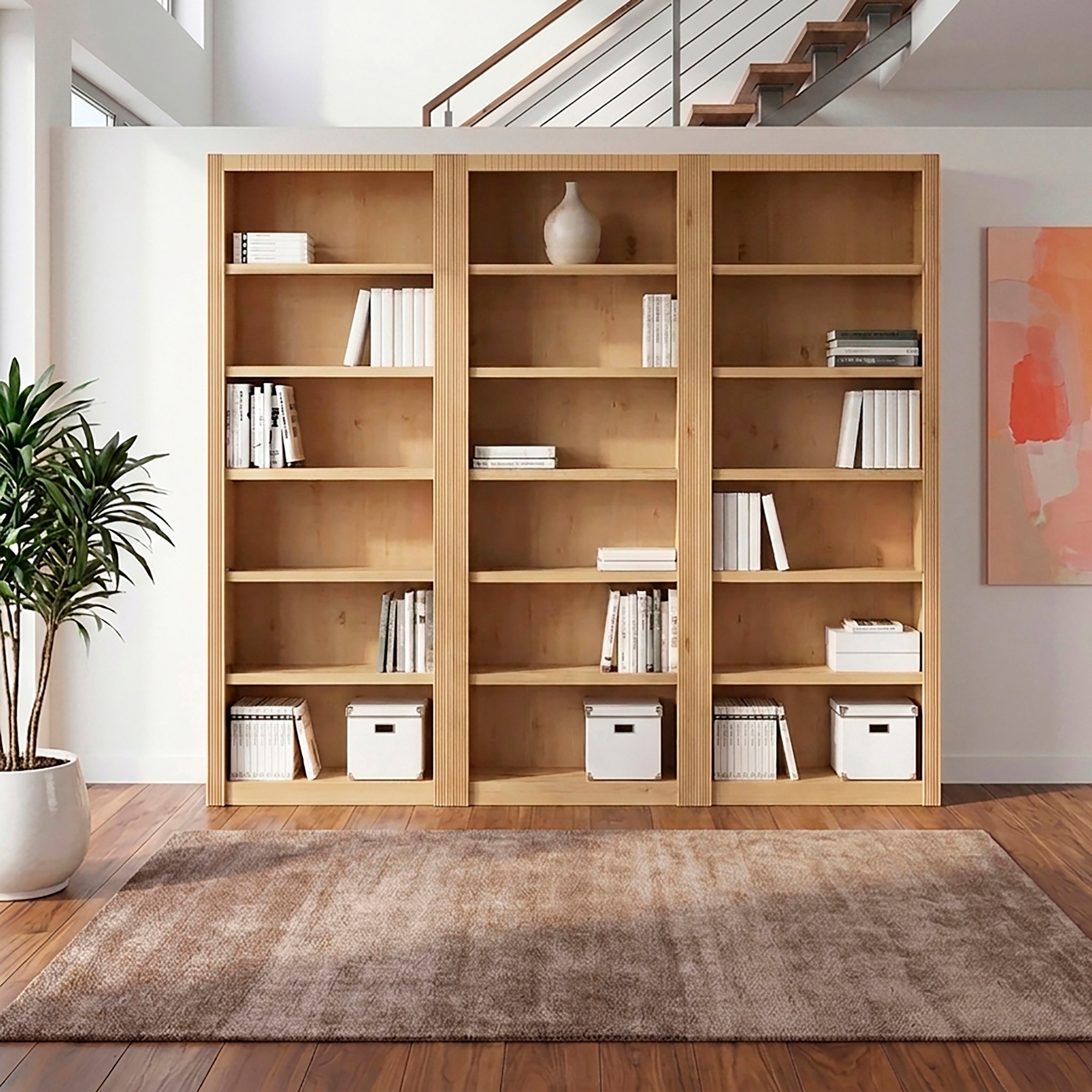 GOODproduct Bücherwand »Bergen« aus schönem massivem Kiefernholz, 3 tlg.