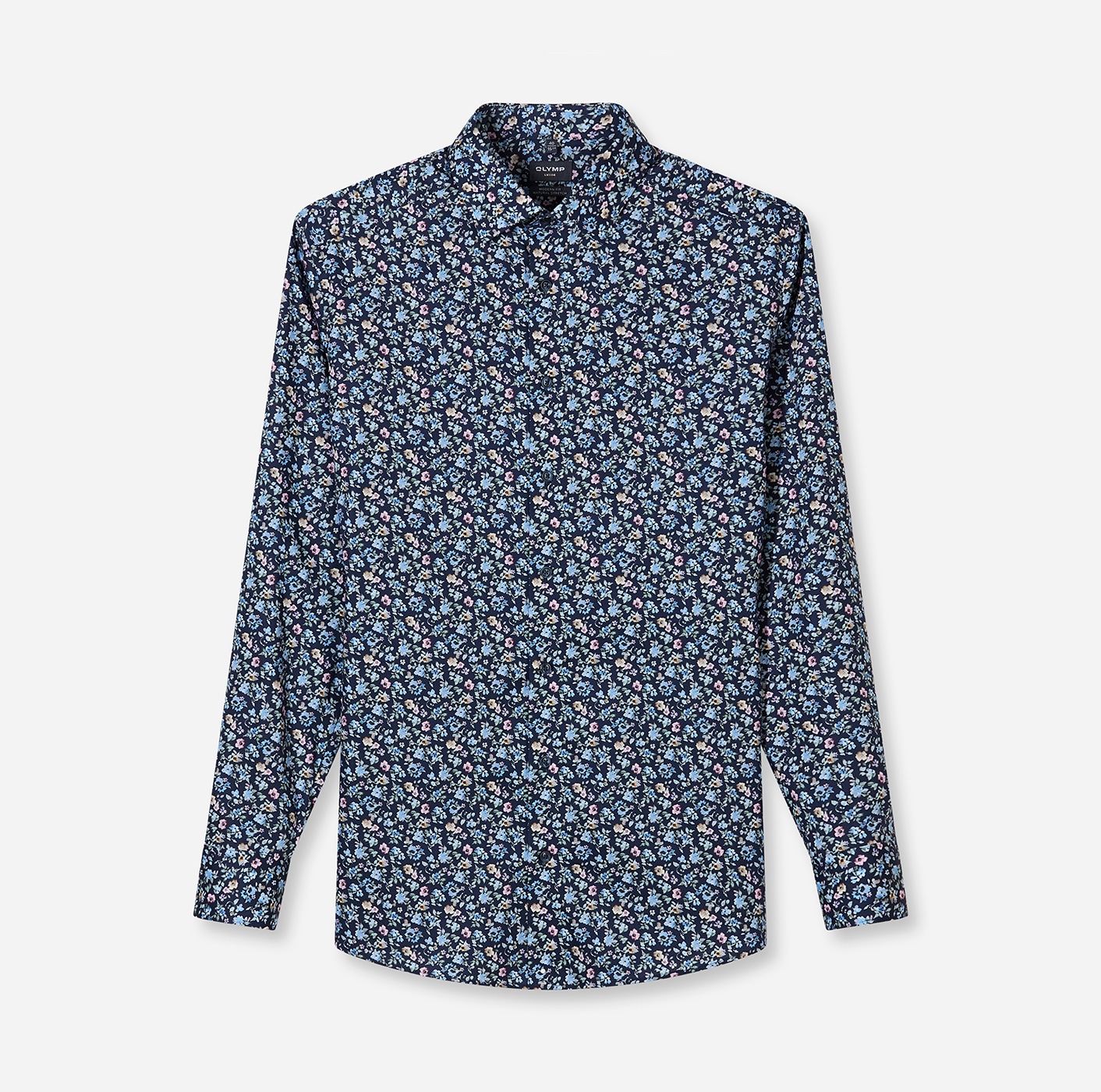OLYMP Chemise à manches longues »Luxor« Businesshemd, New-Kentkragen, floraler Print, modern fit