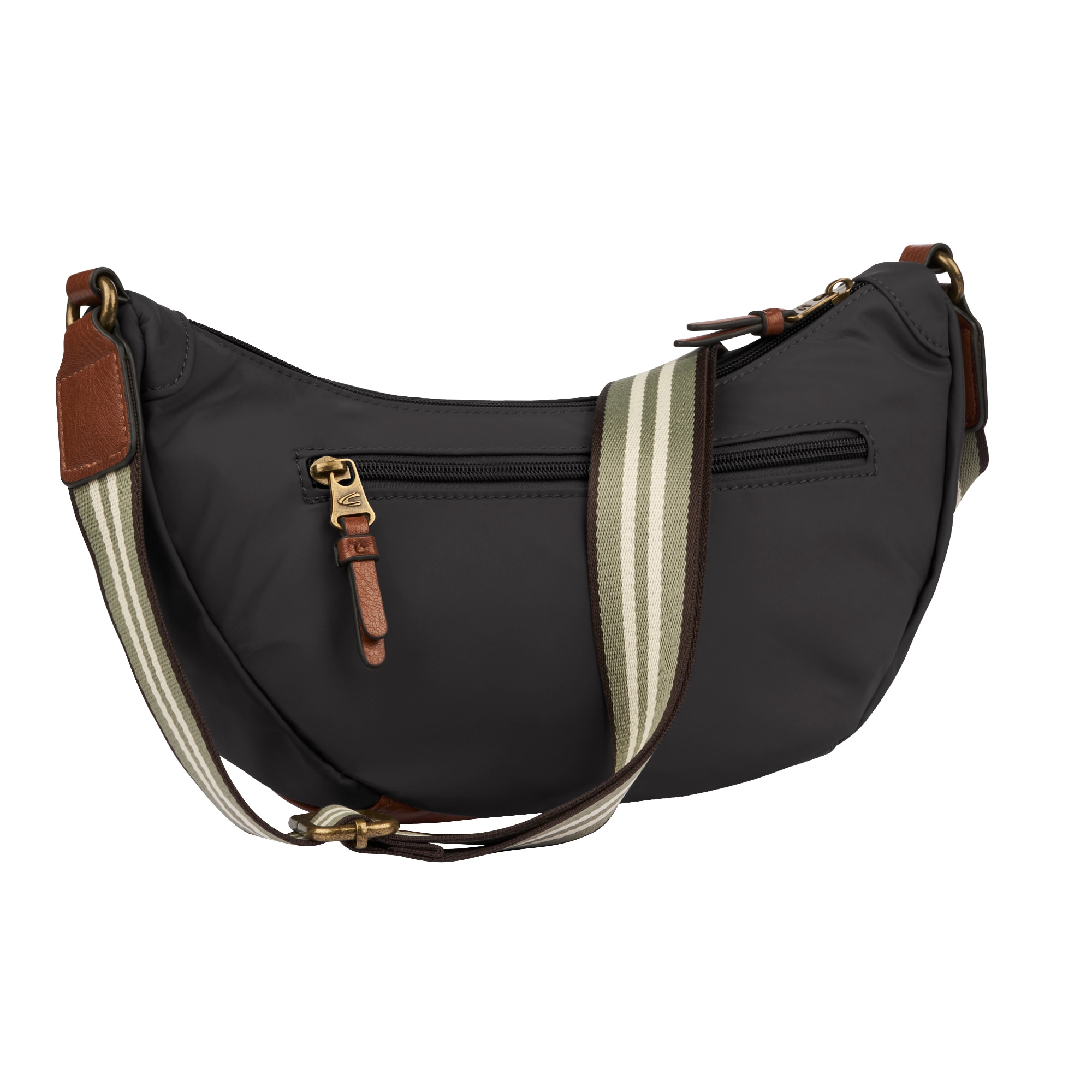camel active Handtasche »Bari« aus hochwertigem matten Nylon mit gestreiftem Gewebeband