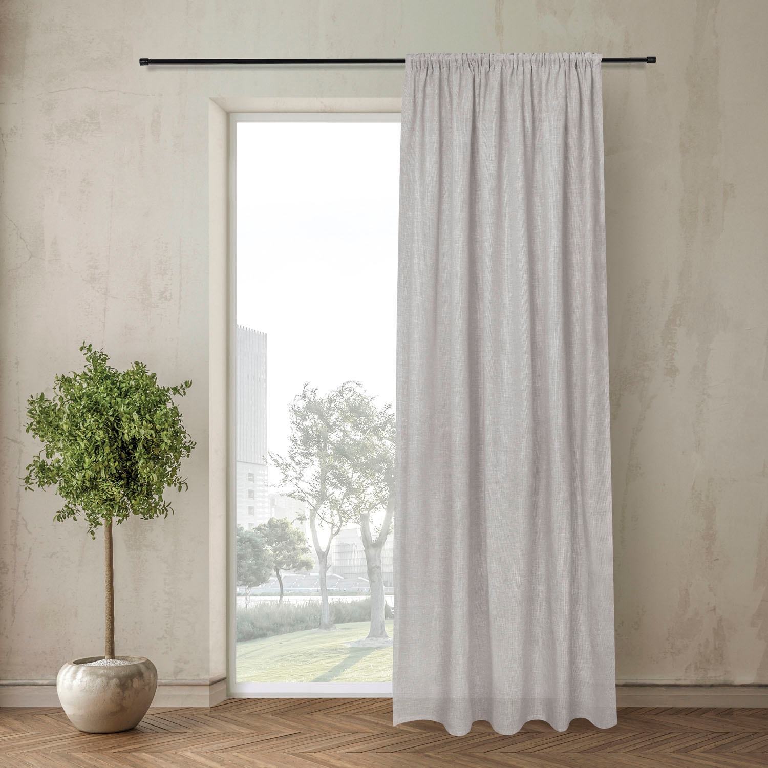 Gerster Vorhang »Anzo« Kräuselband 1 Stk. tlg. Fertigschal Uni