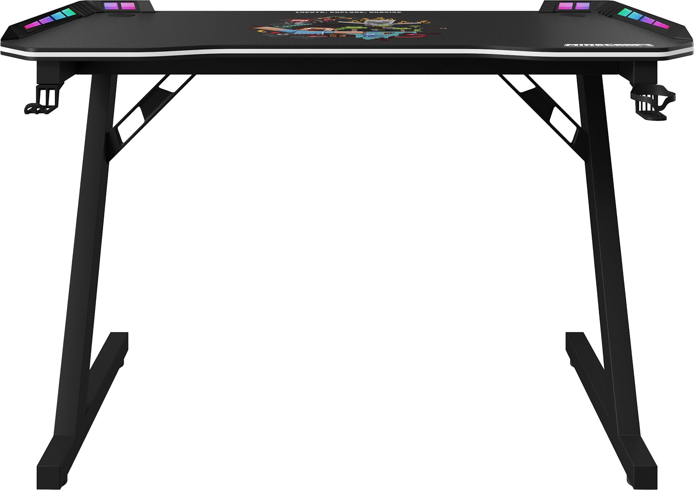 Phoenix Table de gaming incluant éclairage LED RGB