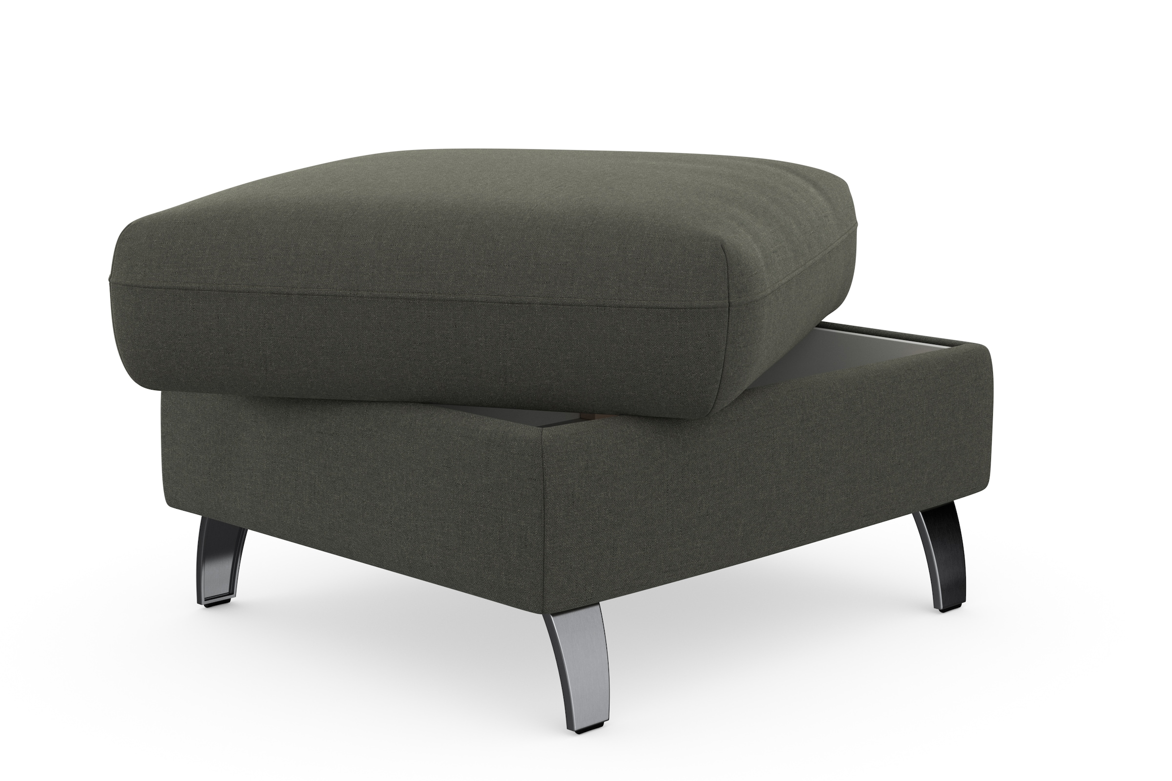 sit&more Tabouret de rangement »Grenoble« avec espace de rangement et pieds satinés