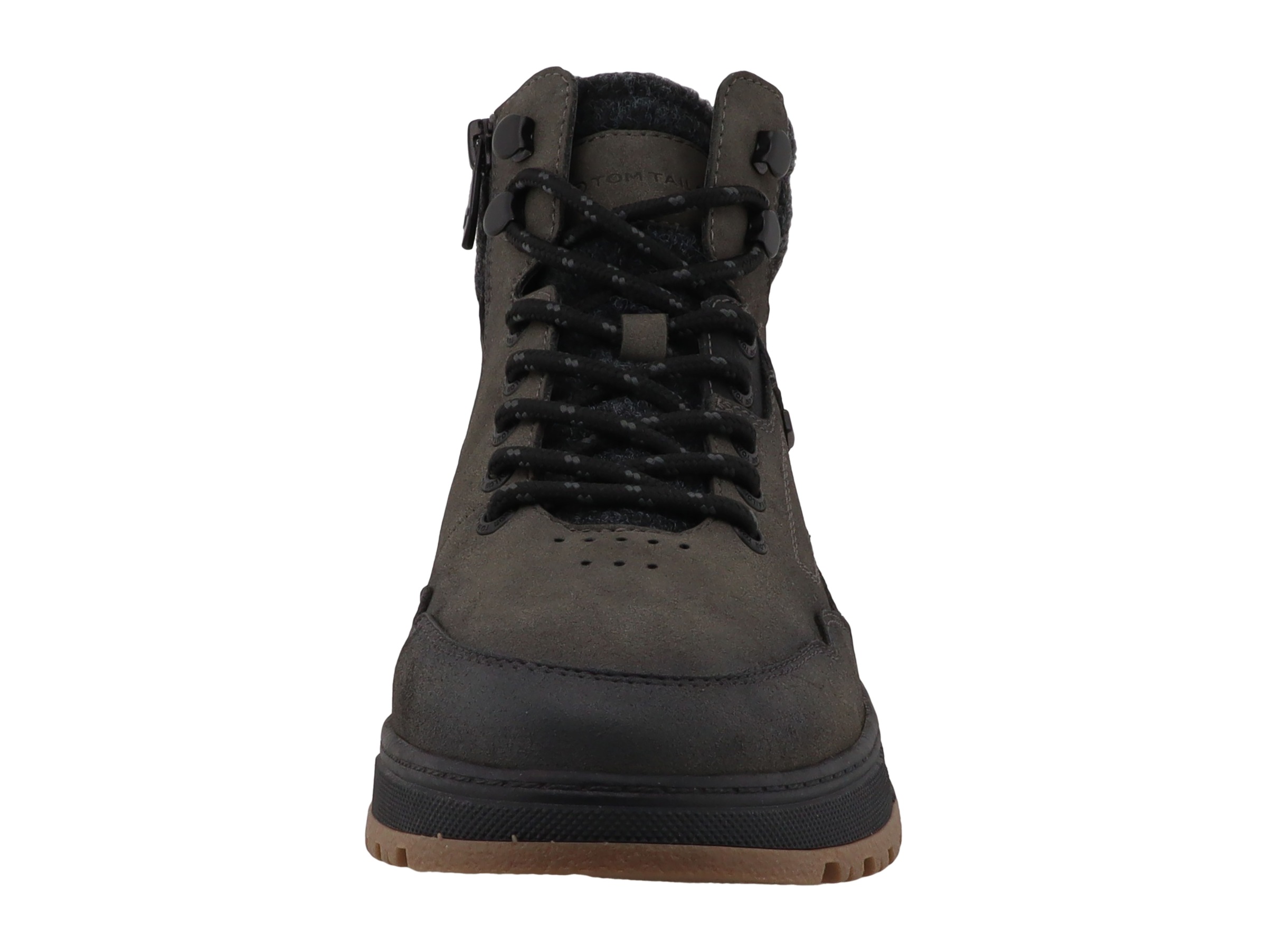 TOM TAILOR Bottines à lacets  Bottes d'automne avec surpiqûres décoratives et signature logo,