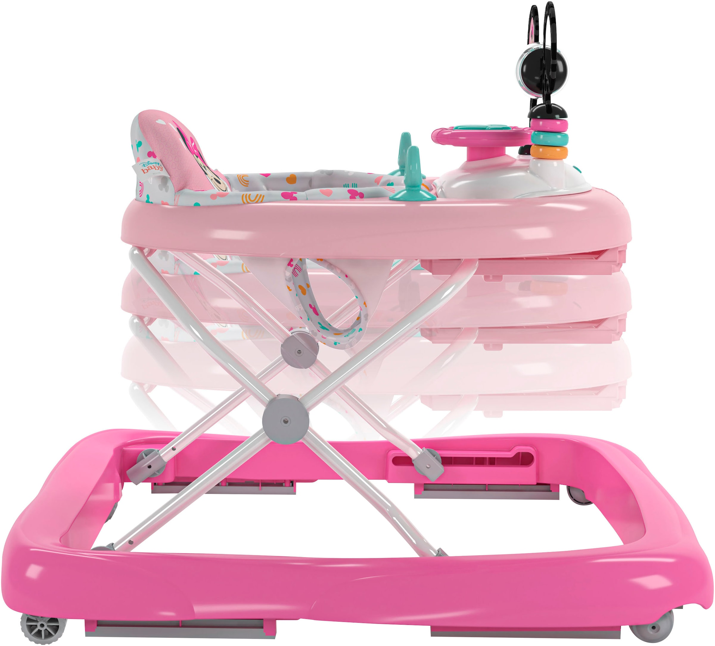 Bright Starts Lauflernhilfe »MINNIE MOUSE Tiny Trek™ Walker, Forever Besties™, 2-in-1 Walker« mit Licht und Sound