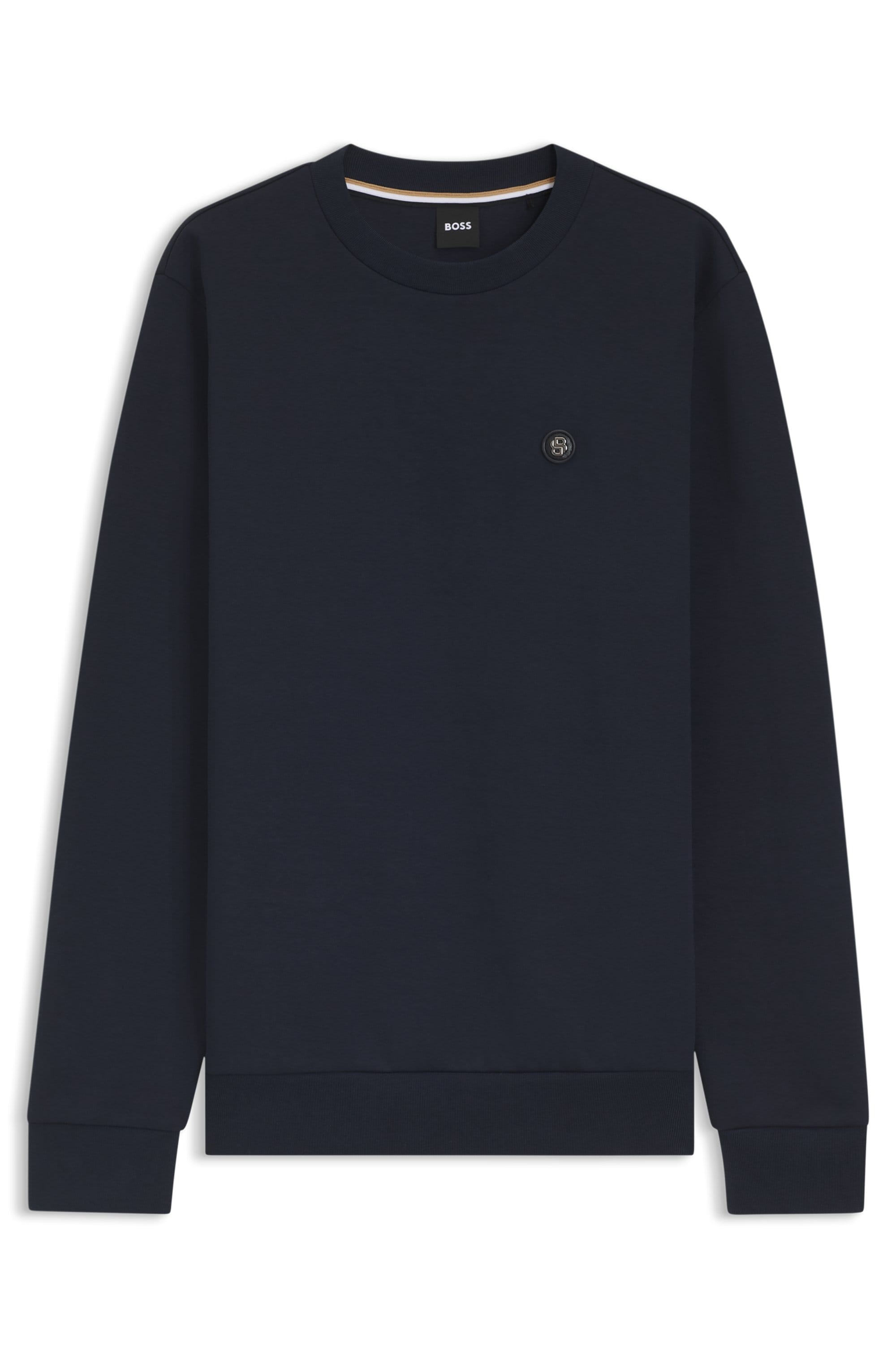BOSS Sweat-shirt »C-Sharpe«, Regular Fit, mélange de coton, col rond
