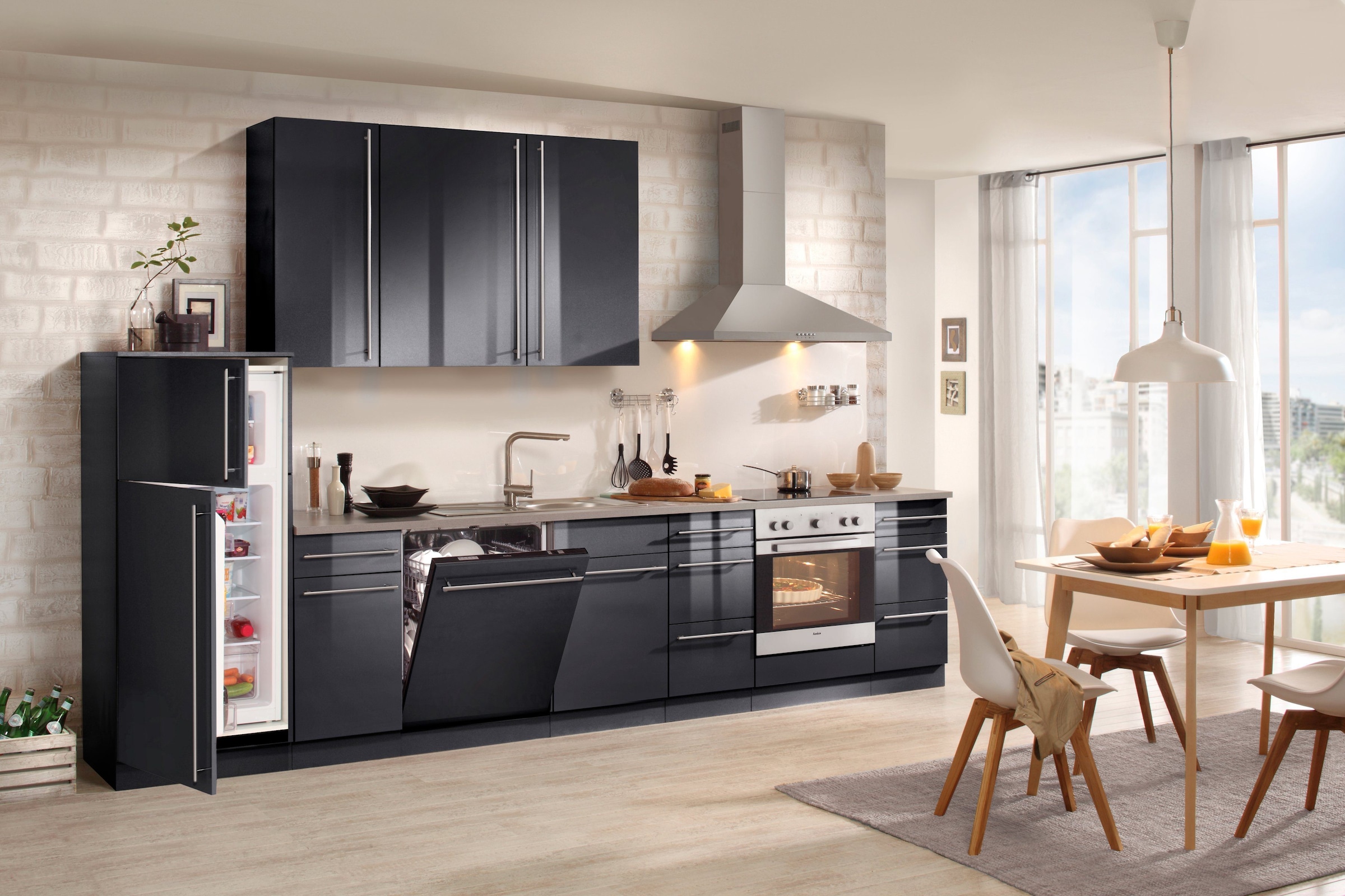 wiho Küchen Armoire suspendue »Chicago« 60 cm breit, 90 cm hoch, für viel Stauraum