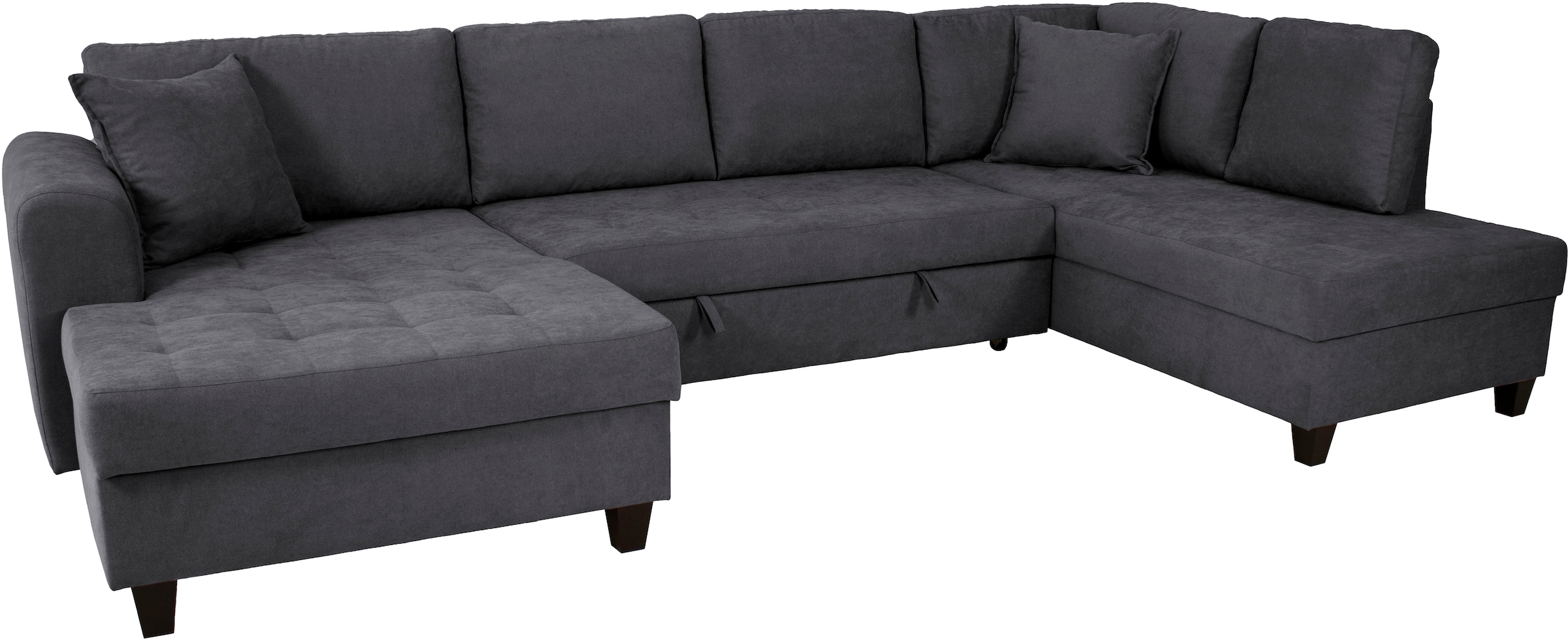 Trends by HG Paysage de salon »Moritz U-Form, B: 324 cm« mit Bettfunktion, Bettkasten & Zierkissen