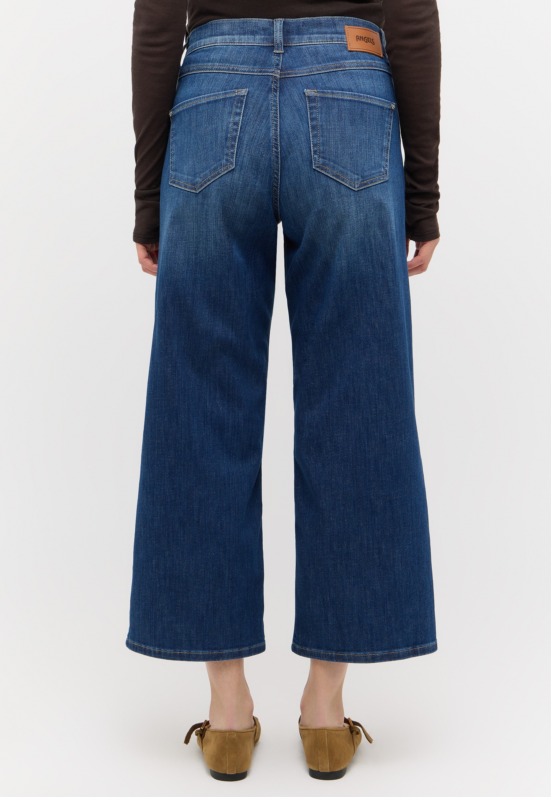 ANGELS Jeans 7/8 »LINN SMART« design culotte, coupe décontractée, en mélange de coton doux
