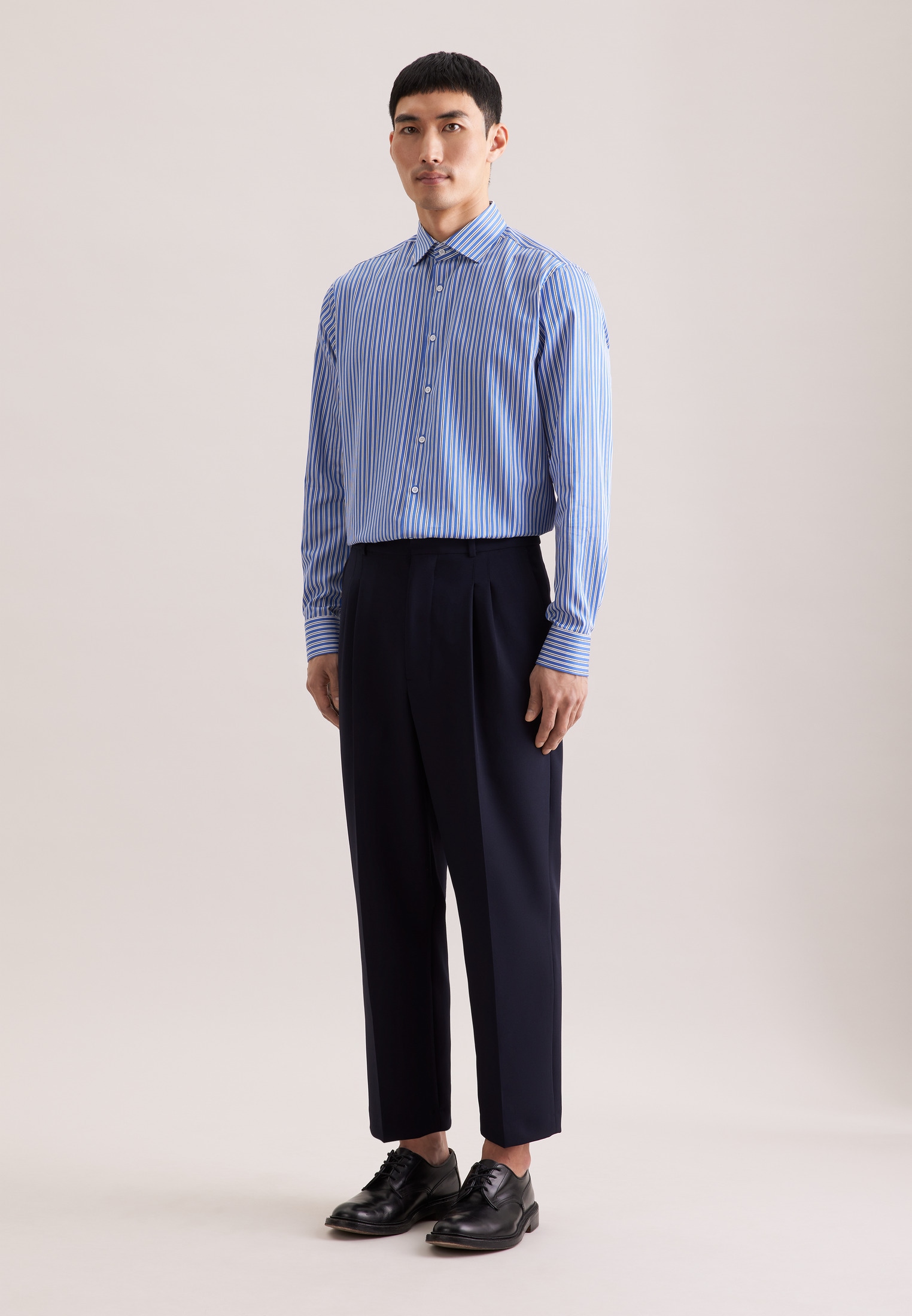 seidensticker Chemise d'affaires »Schwarze Rose« Regular 1/1 Kentkragen Gestreift