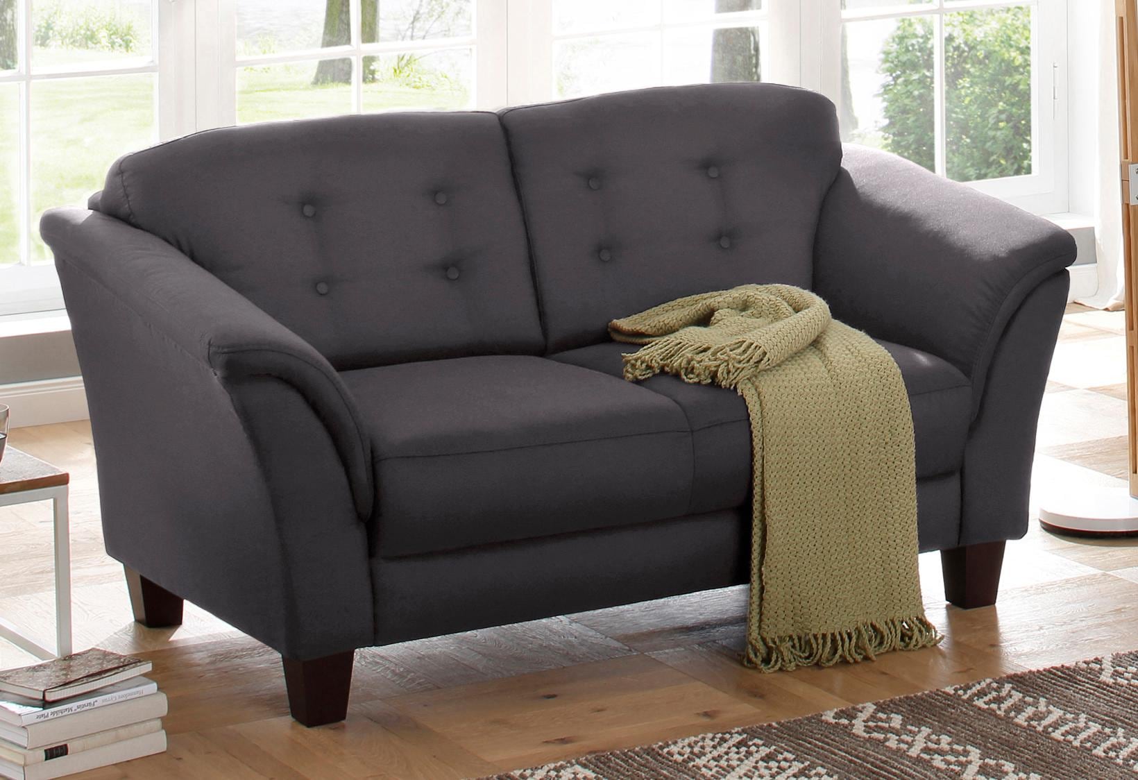 Home affaire 2-places »Trondheim« mit Federkern, Knopfheftung im Rücken, Füsse Buche