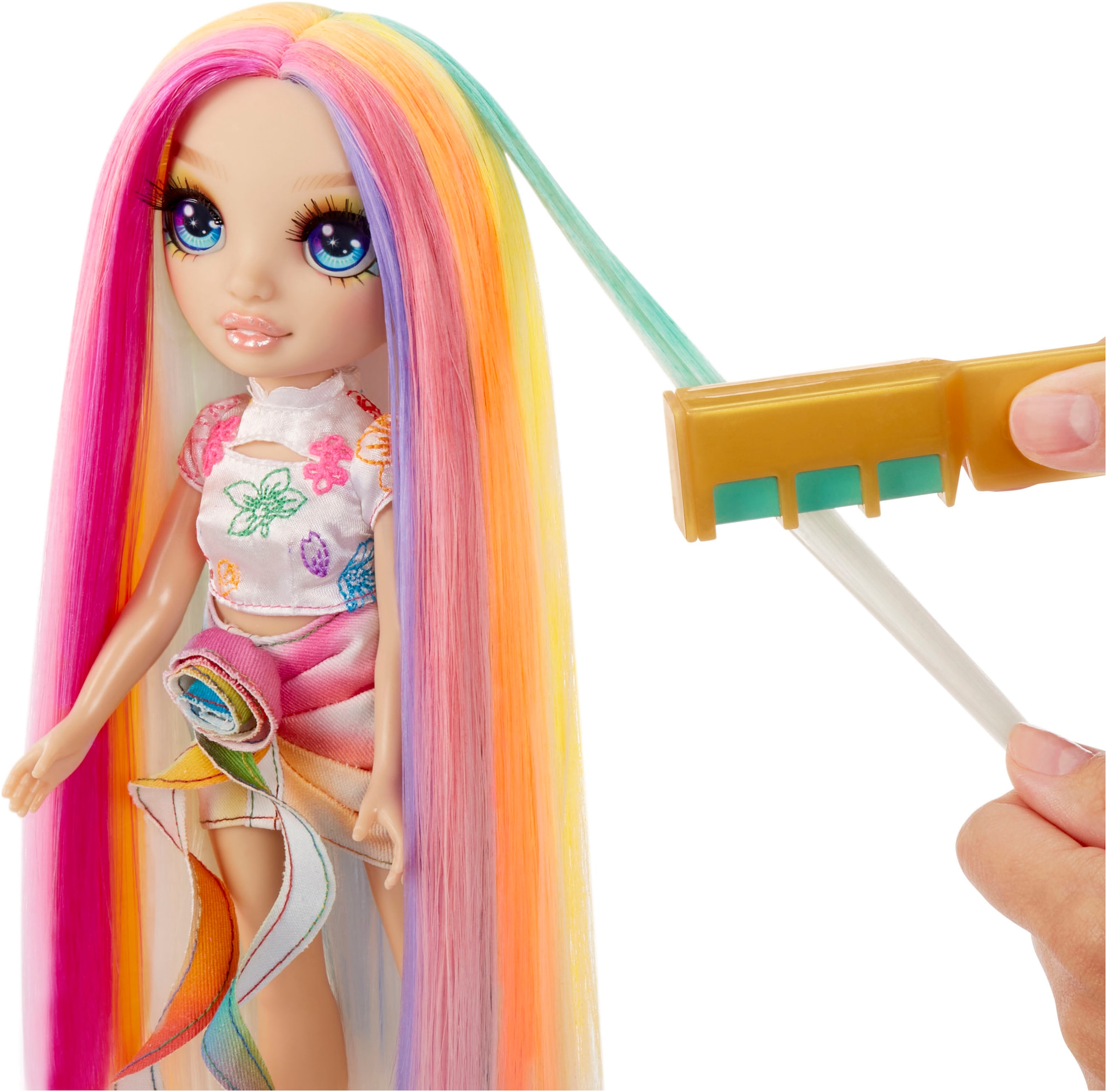 RAINBOW HIGH Anziehpuppe »Rainbow High Hair Chalk & Style Doll- Amaya (Rainbow)«