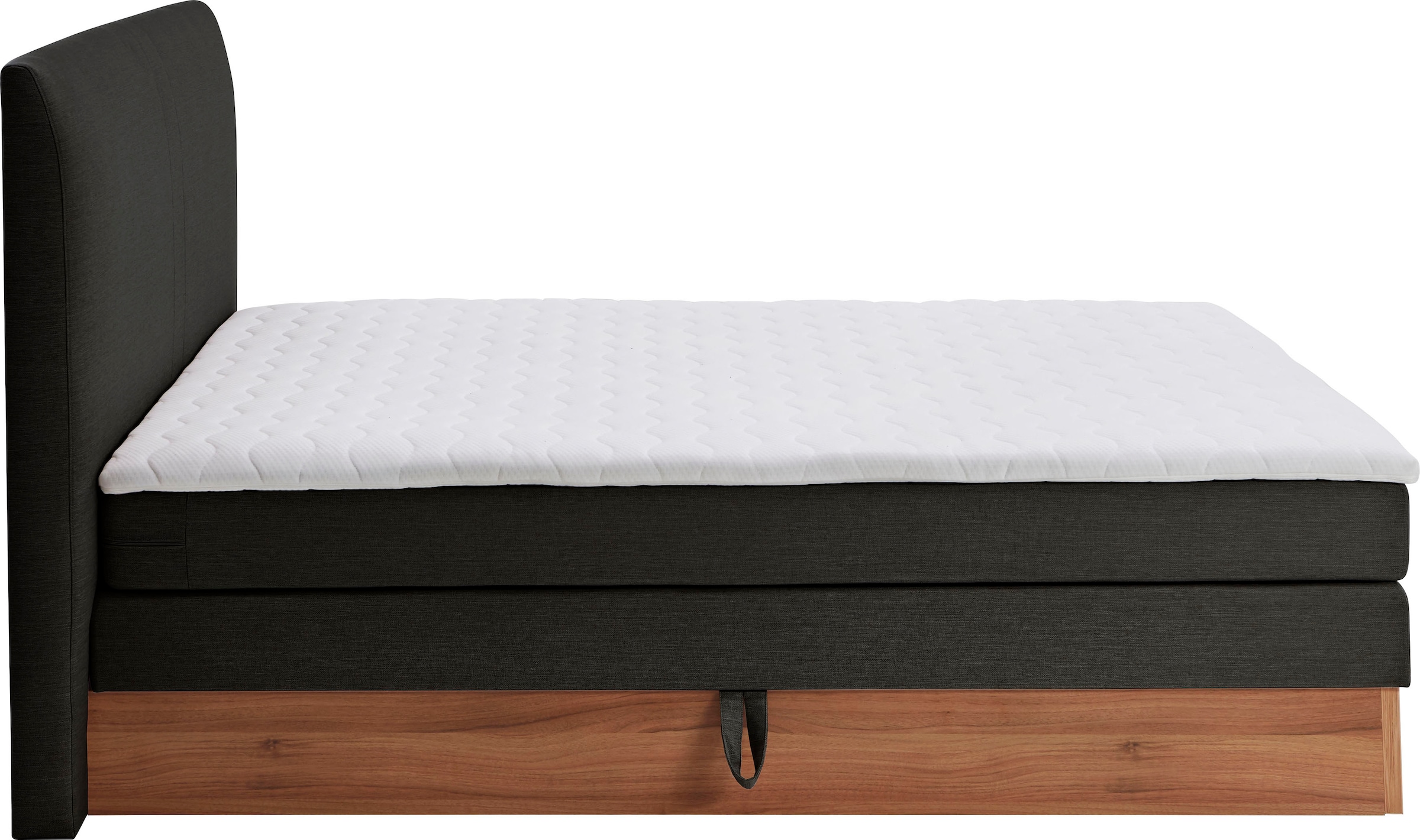 Home affaire Lit boxspring »Blomen« avec décor noix, avec coffre de lit, différentes fermetés, avec surmatelas