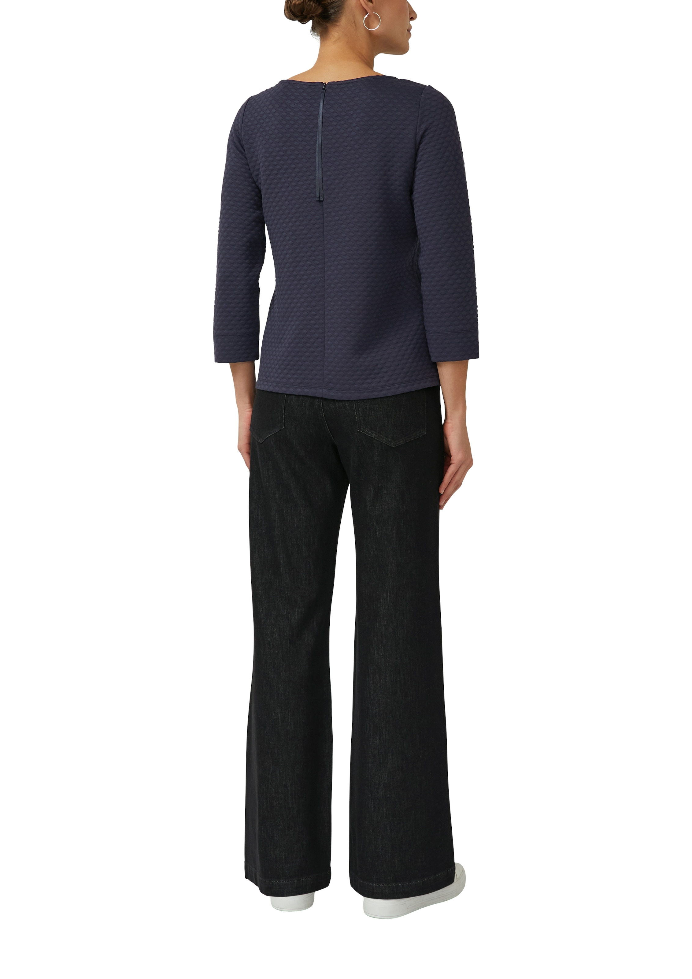 s.Oliver BLACK LABEL Sweat-shirt , coupe Relaxed Fit avec encolure bateau
