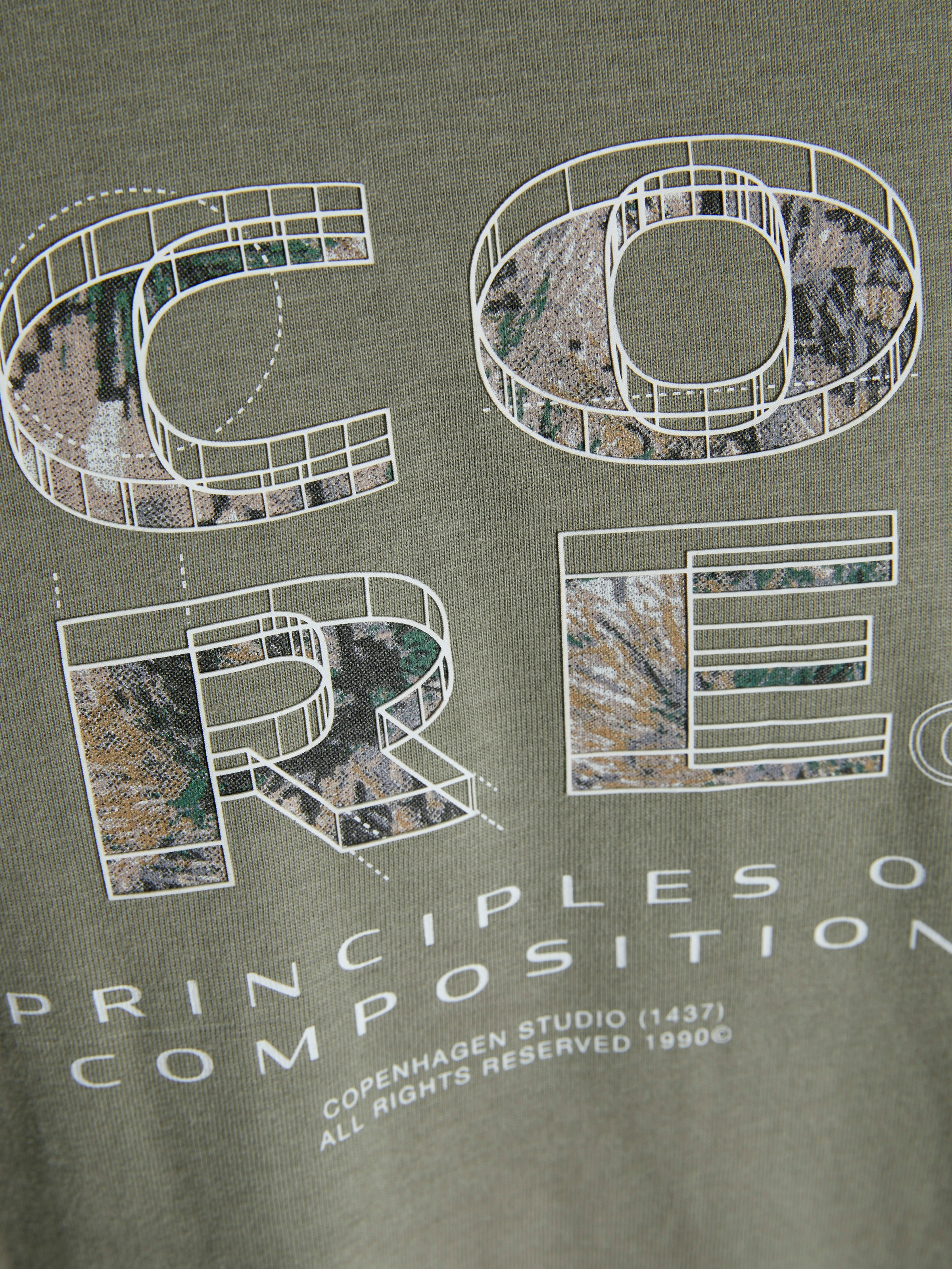 Jack & Jones Print-Shirt »JCOSTANCE FRONT TEXT TEE SS CREW NECK«