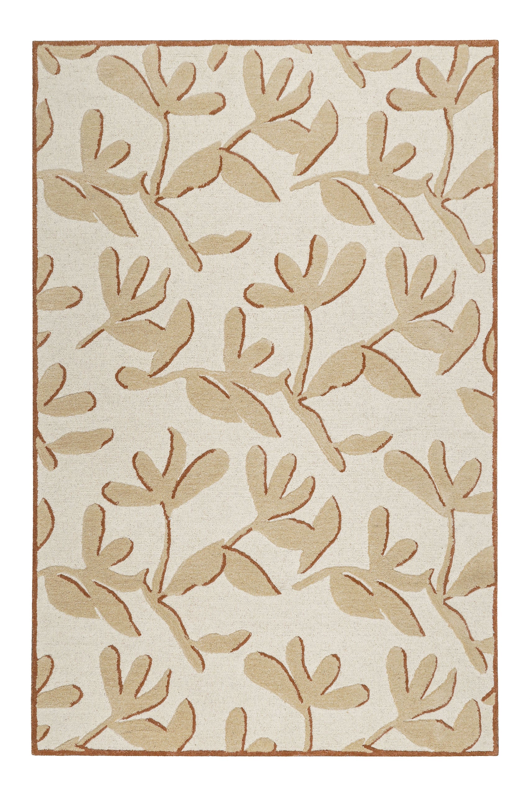 Wecon home Tapis »Summers Peak« Rectangulaire 16 mm Höhe Kurzflorteppich, Naturfaser, floral, Hoch-Tief-Effekt, handgetuftet