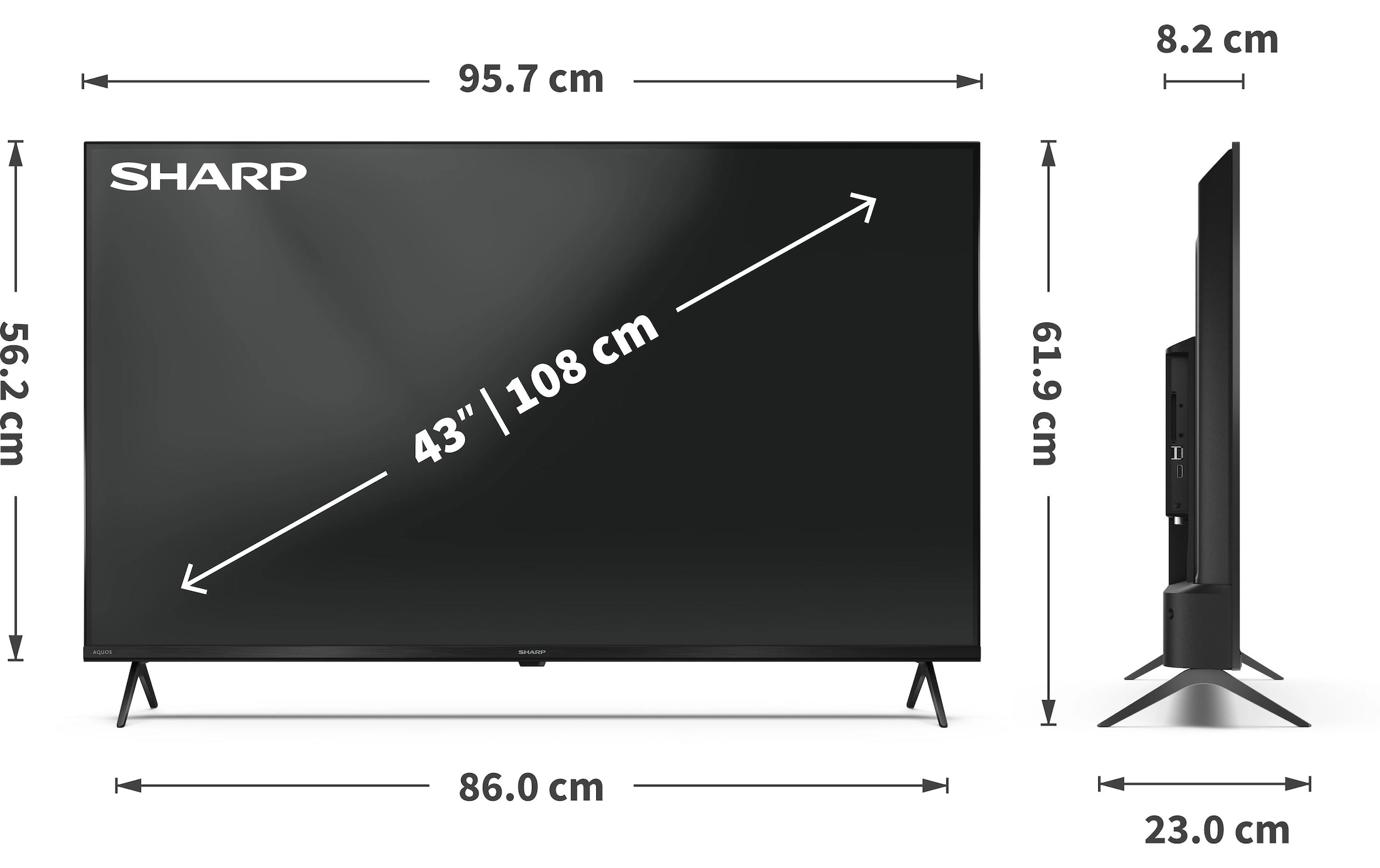 Sharp Téléviseur LED »4T-C43HLx« 108 cm/43 ″