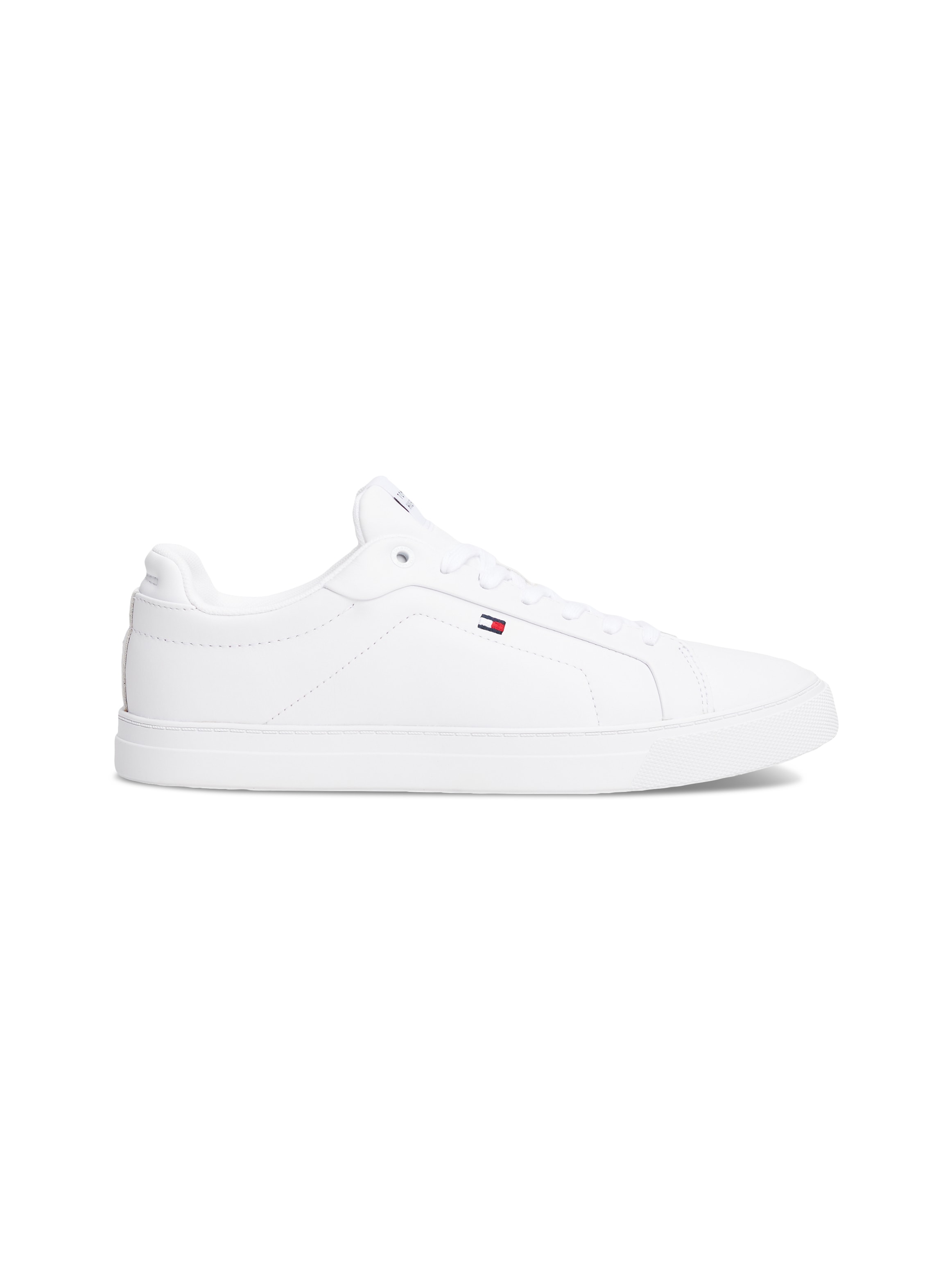 Tommy Hilfiger Sneakers »ICON COURT LTH FLAG ESS«  , Freizeitschuh, Halbschuh, Schnürschuh mit kleiner Logoflagge