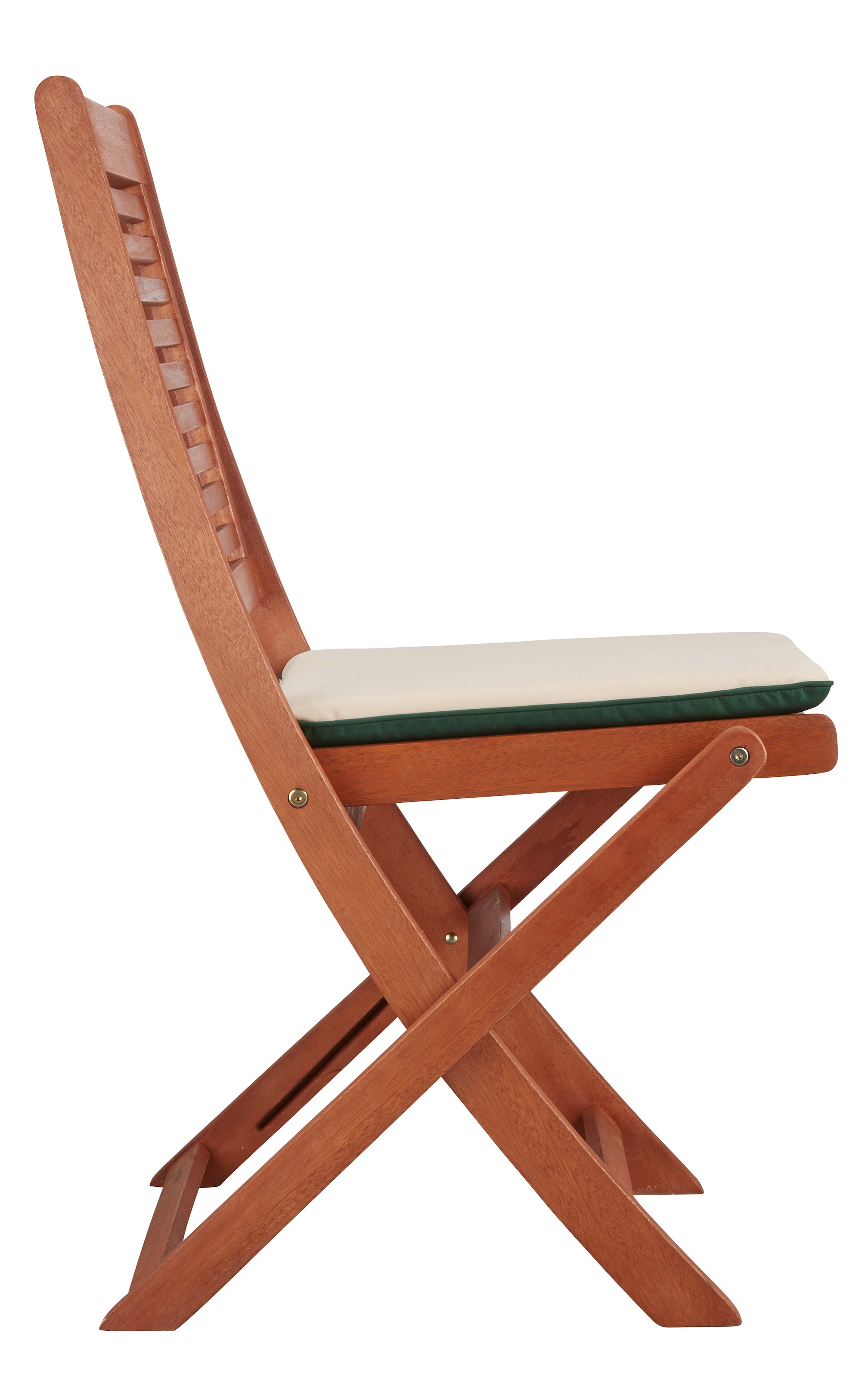 MERXX Gartenstuhl »Cordoba« (Set) 2 Stk.2er Set, Eukalyptus, klappbar, braun, inkl. Wendeauflage