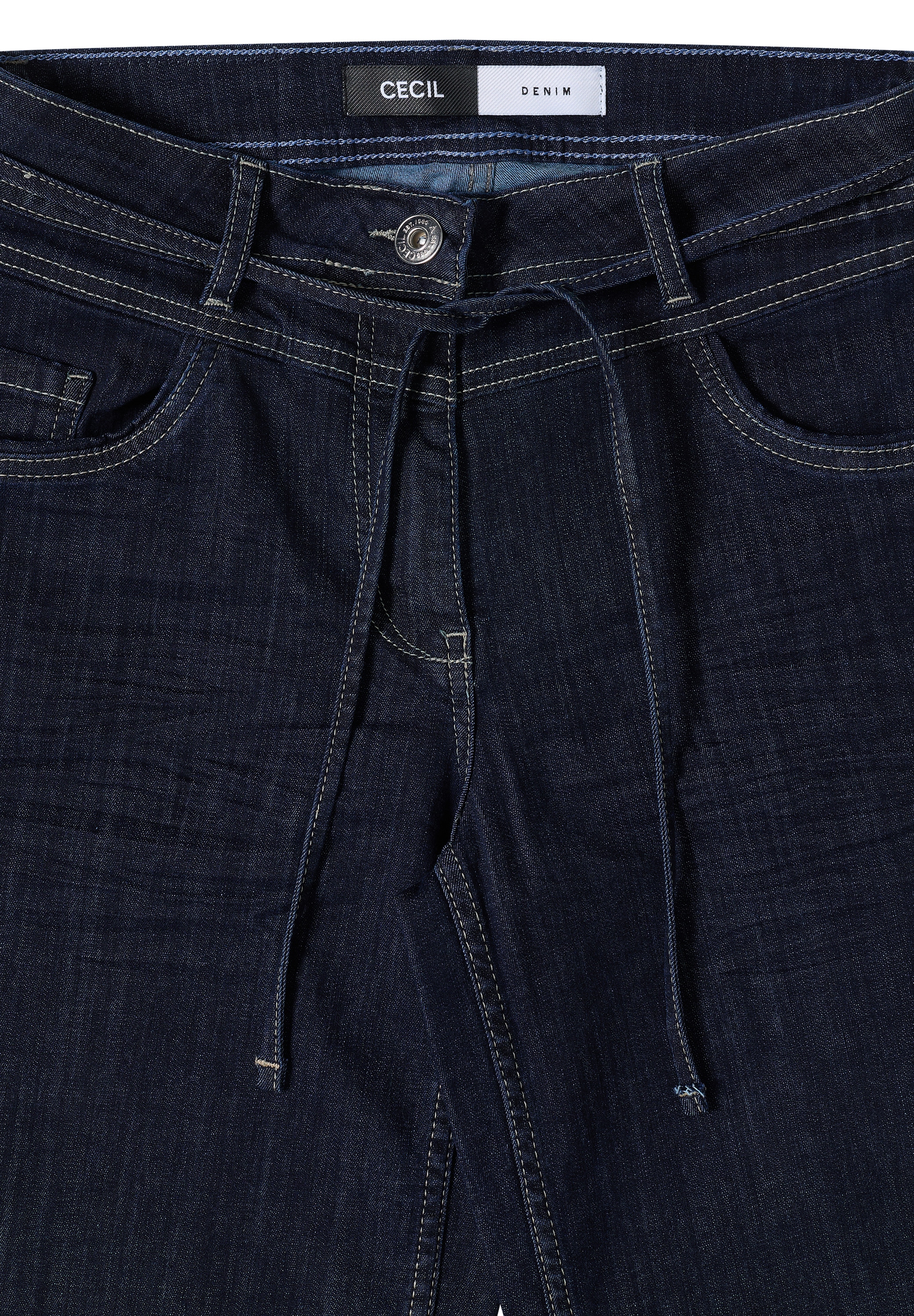 Cecil Weite Jeans »Style Neele« 7/8-Länge mit Gürtel-Detail