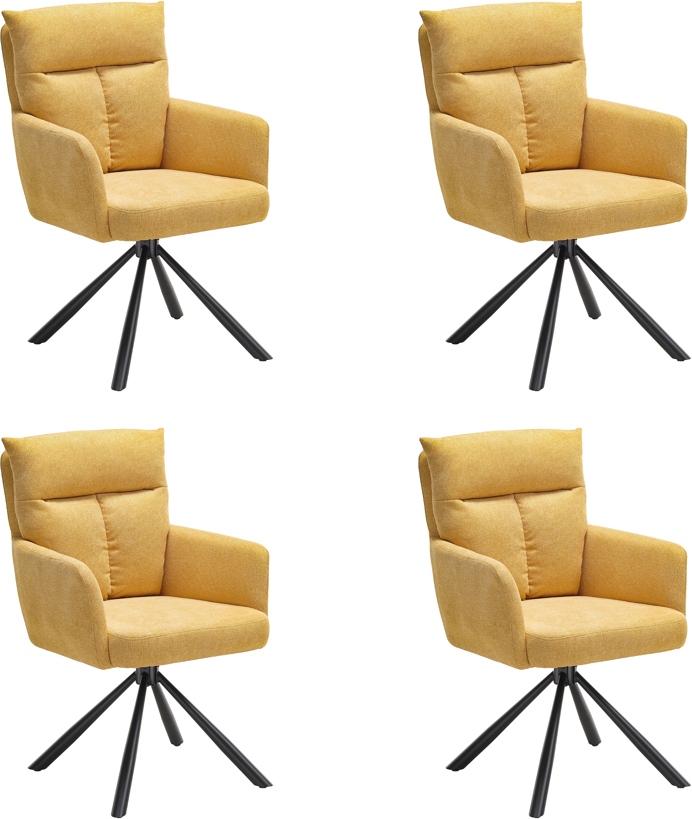 Stolkom Chaise avec accoudoirs »Sofia« () 4 cuisLargeur 60cm, pivotant à 180 degrés