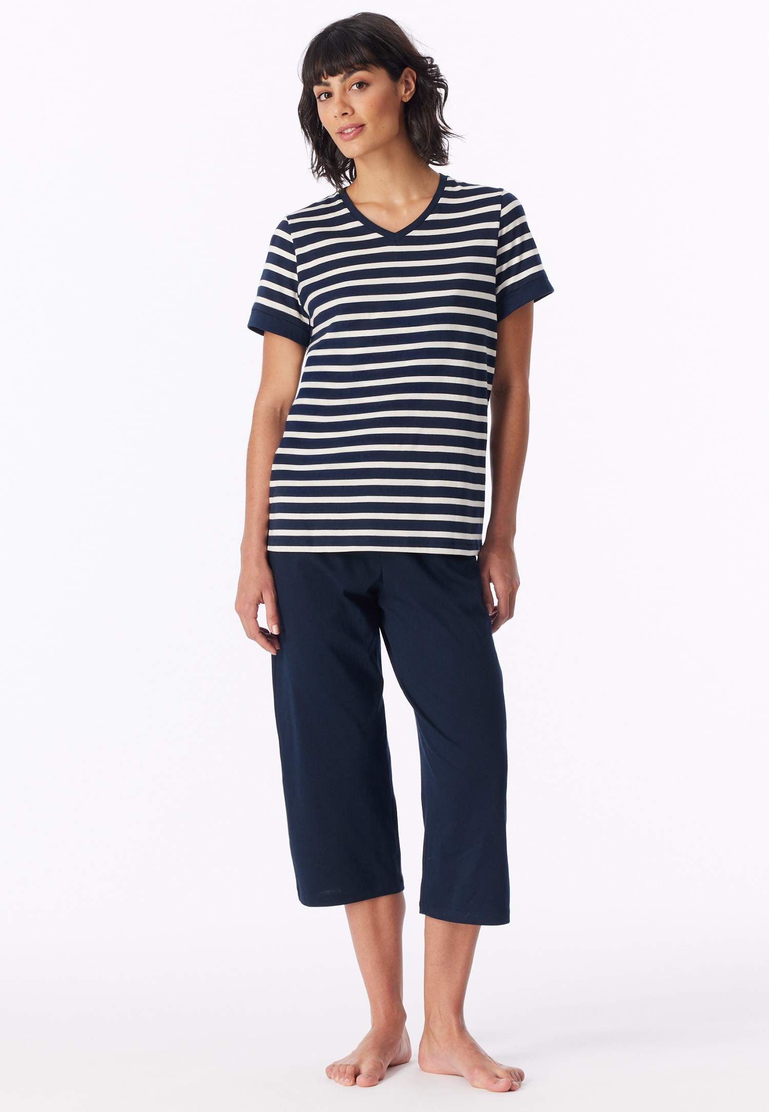 Schiesser »Casual Essentials« 2 pièces,  avec manches retroussées à la mode